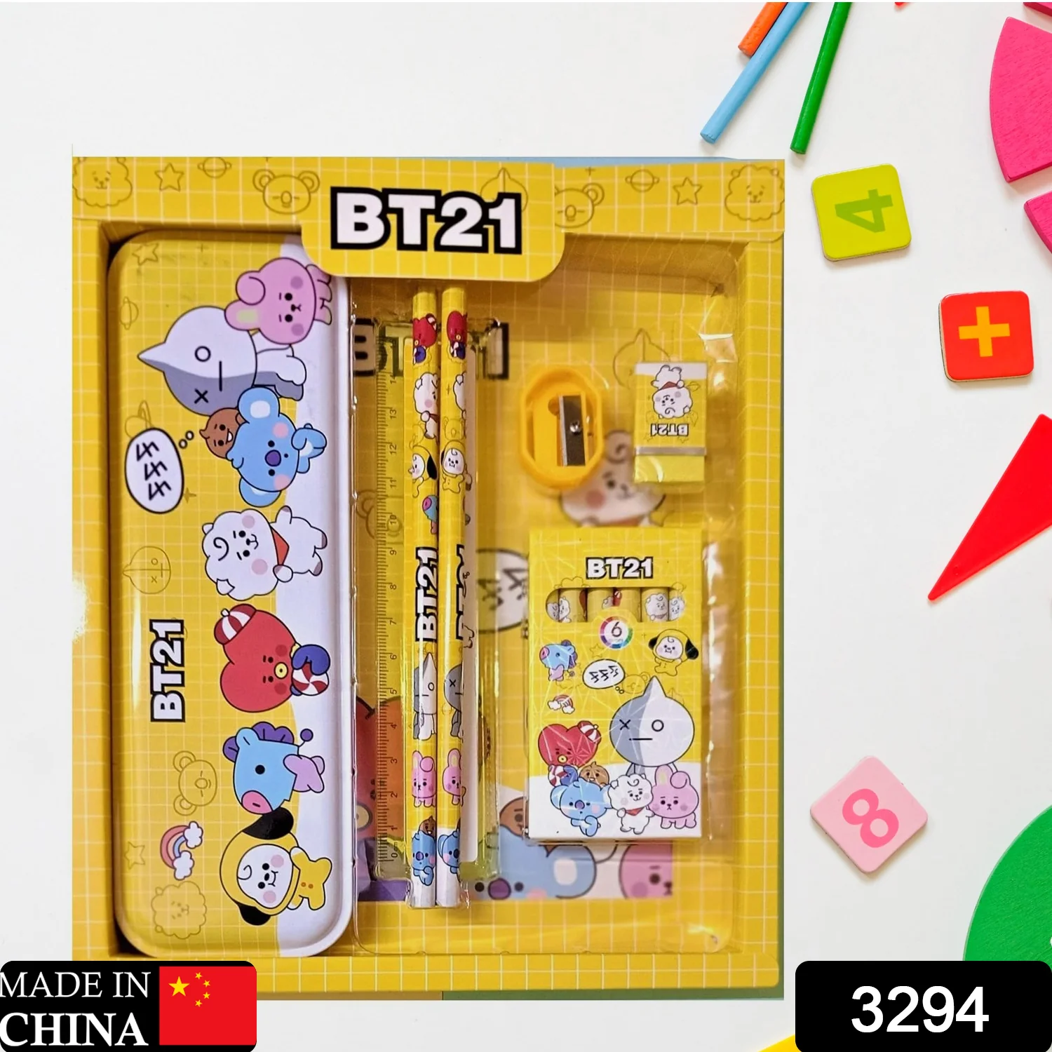 Stationery Kit for Kids – 12 Pc Metal Pencil Box Set | ScribbleJoy - Image 2