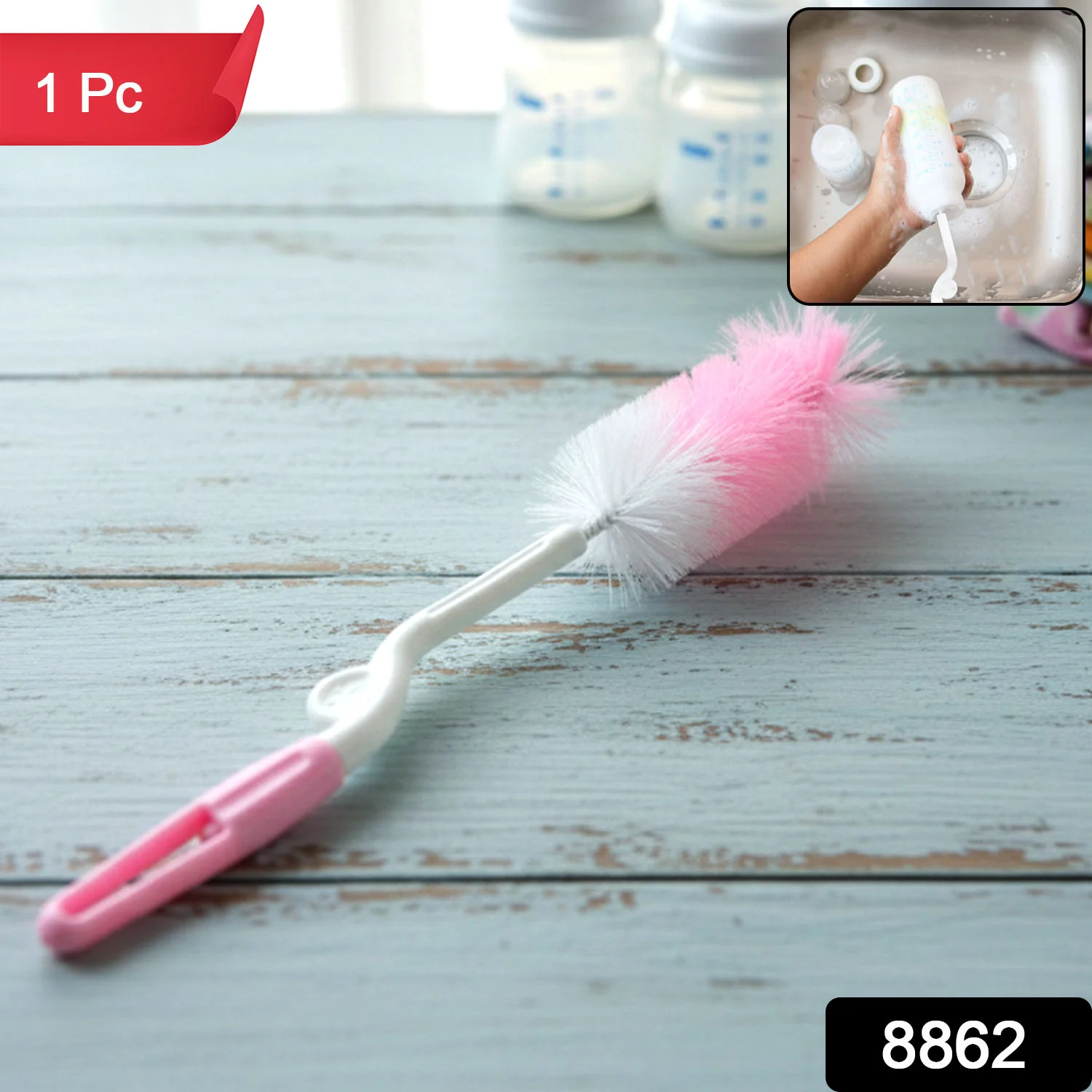 Bottle Cleaning Brush – 360° Rotary Handle for Thorough Cleaning - Image 2