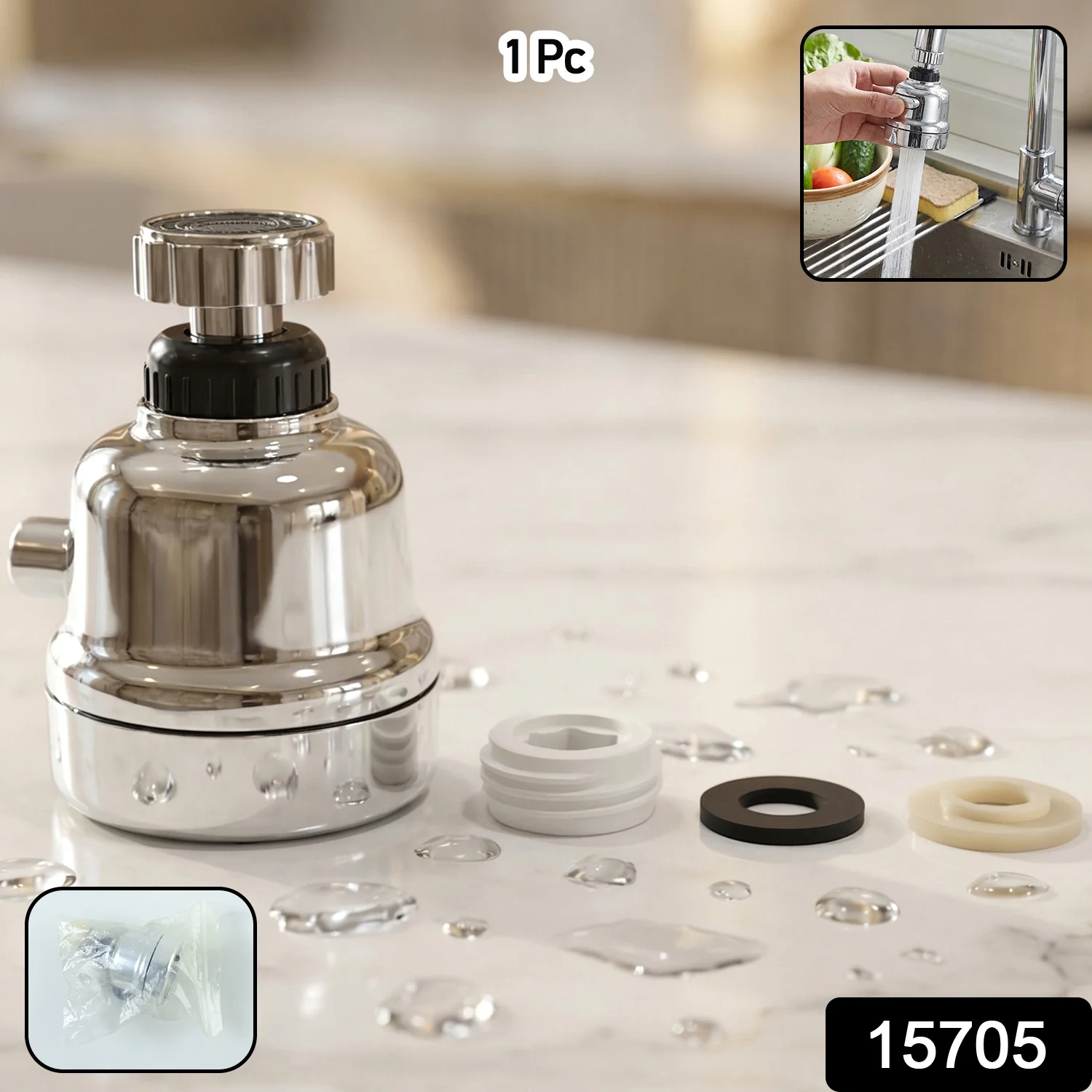 Kitchen Faucet Sprayer Head – 3 Water Modes for Versatile Use - Image 2