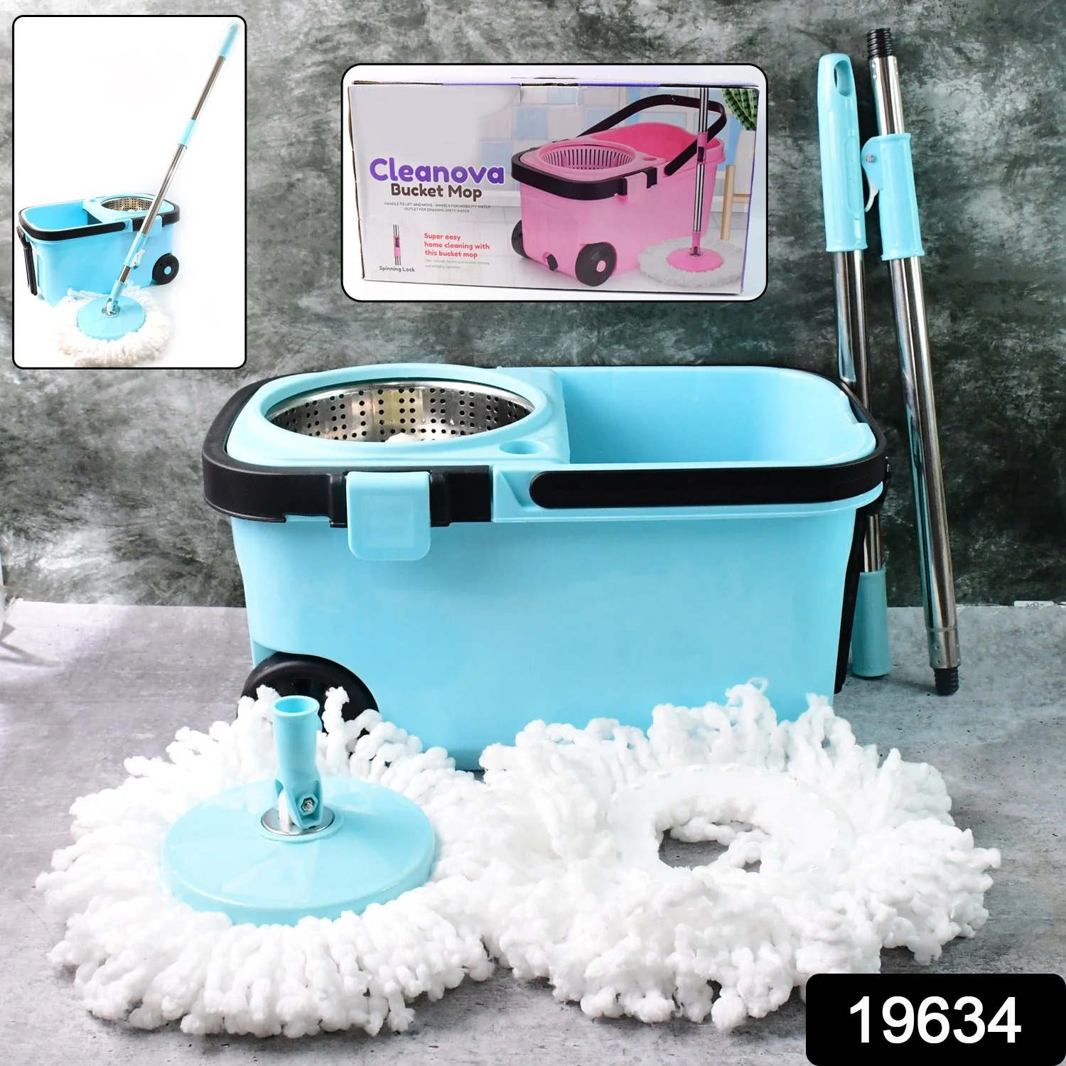 360° Spin Mop – Super Absorbent Microfiber Floor Cleaner - Image 2