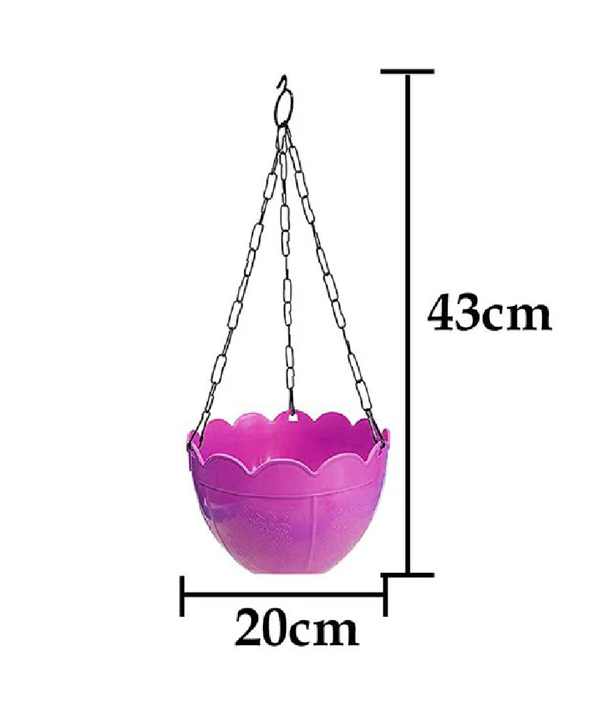 Hanging Flower Pot – Plastic with Chain for Balcony & Garden | Gambit - Image 5