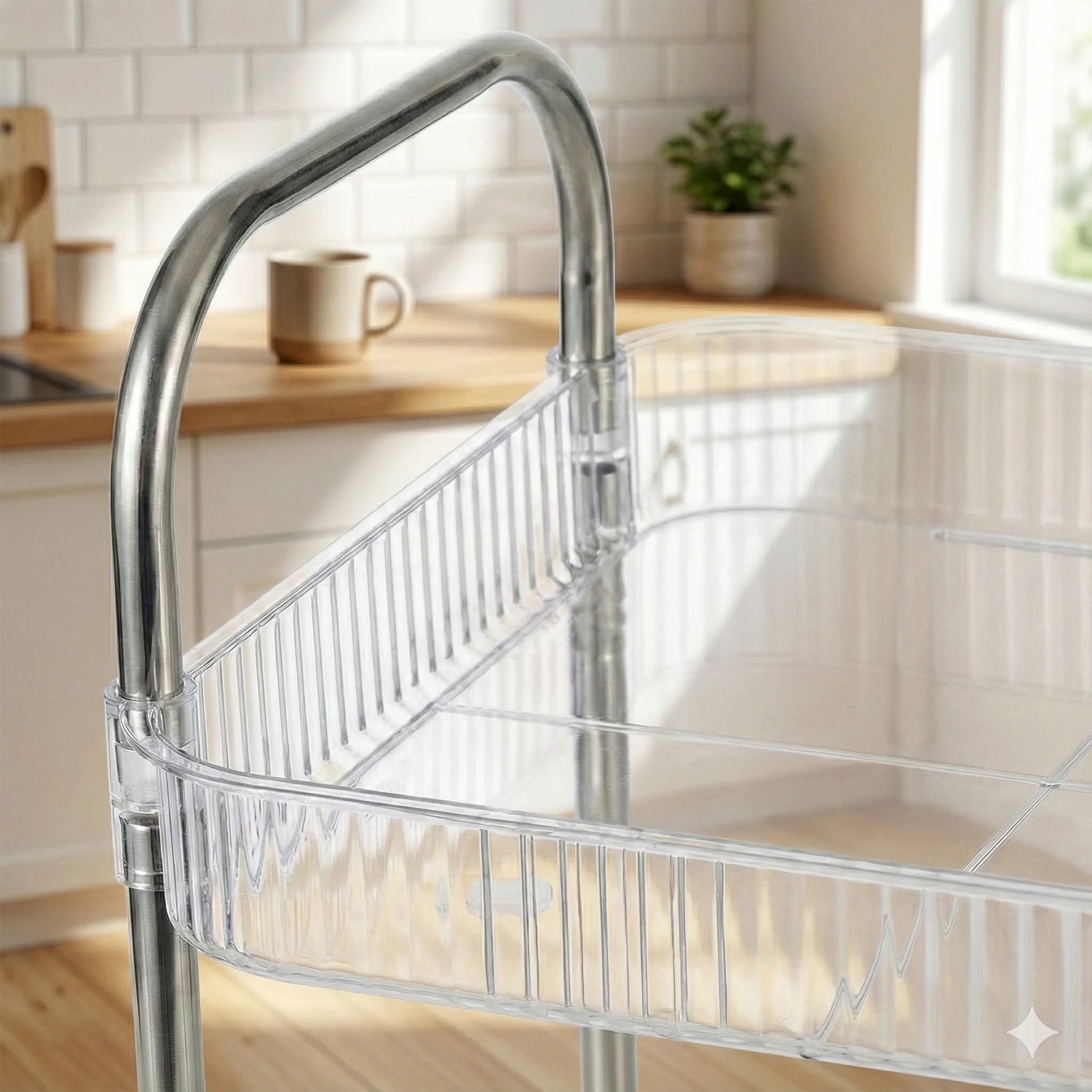 4 Layer Storage Trolley with Wheels – Multipurpose Organizer Cart - Image 8