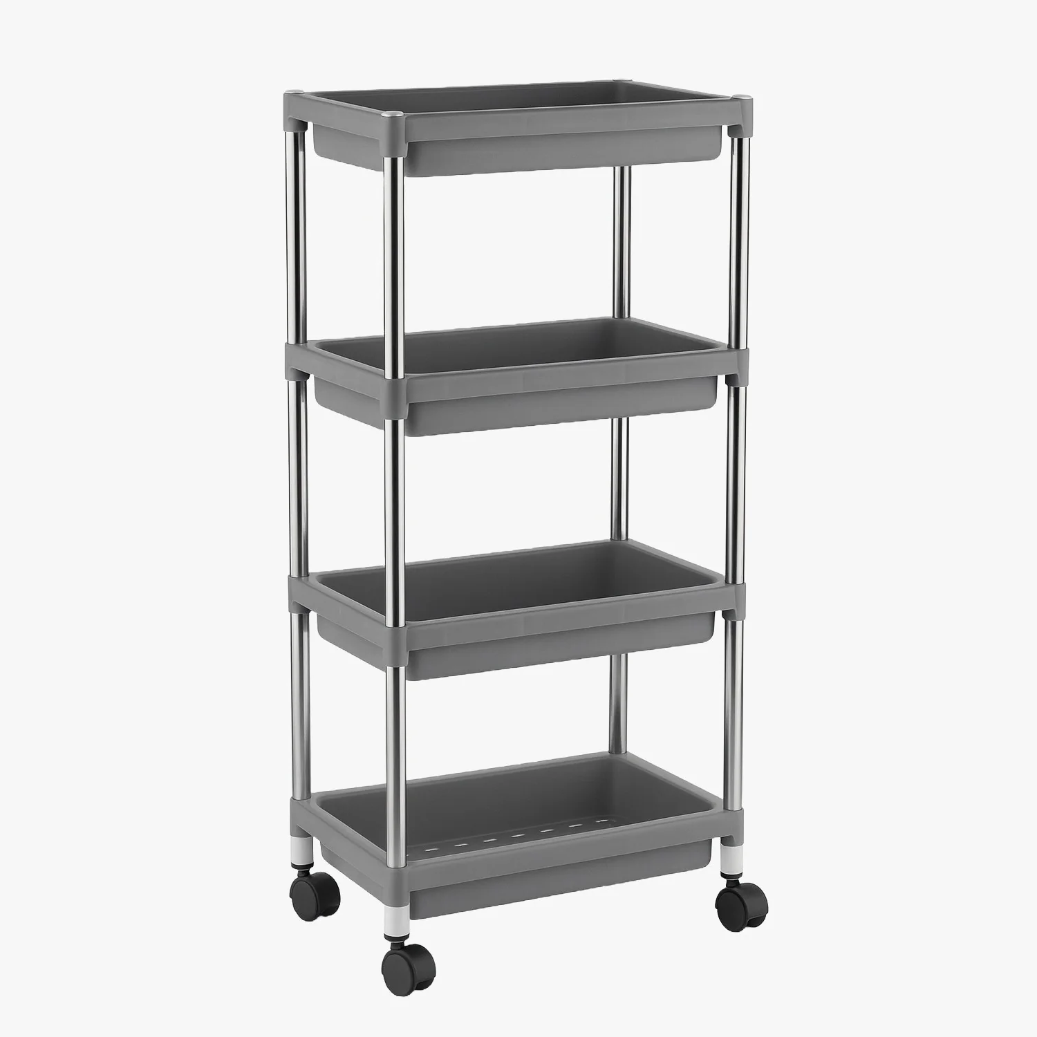 4-Layer Rolling Storage Cart Durable Mobile Organizer - Image 7