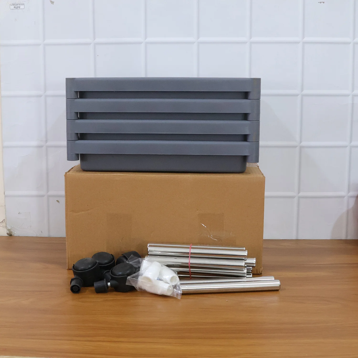 4-Layer Rolling Storage Cart Durable Mobile Organizer - Image 9