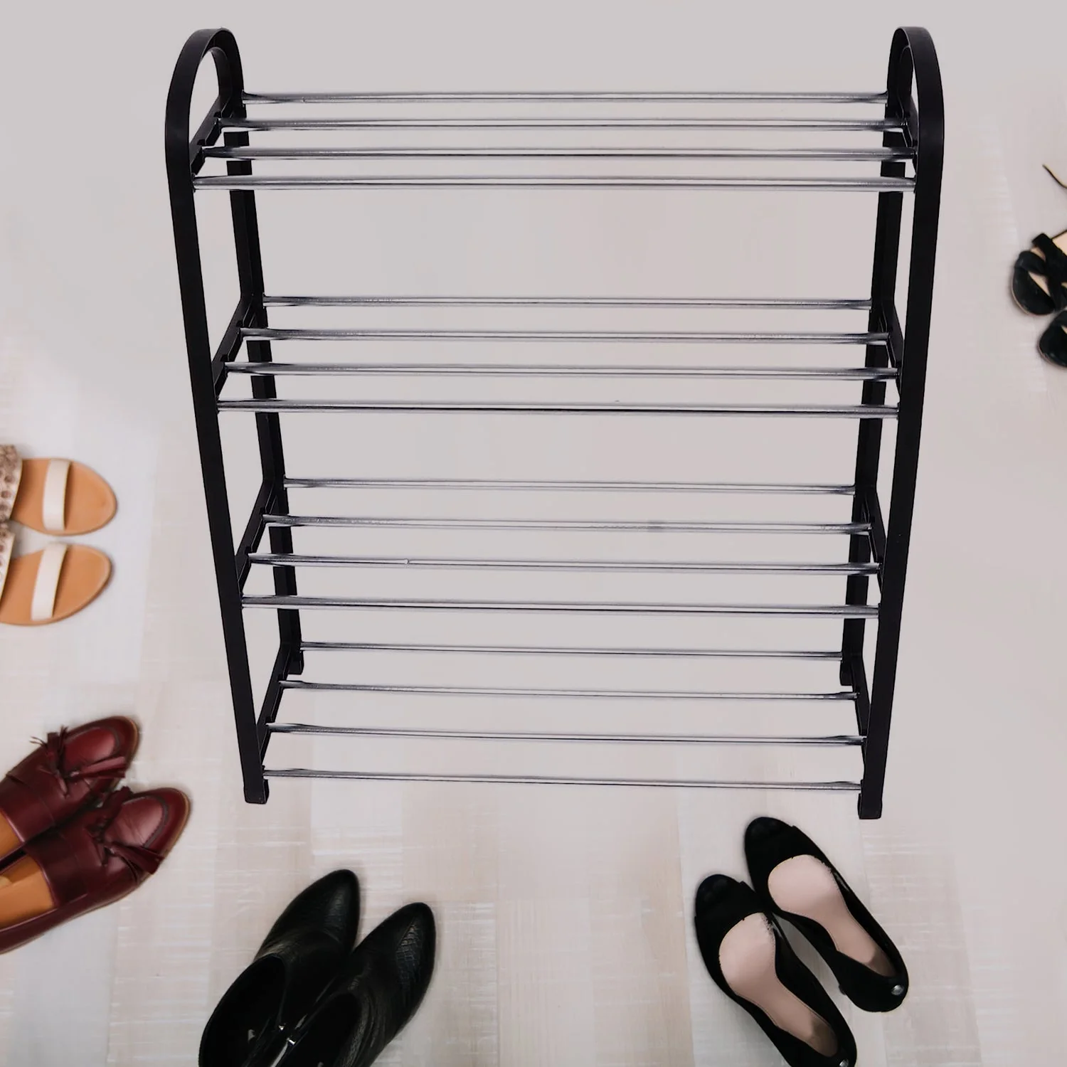 4 Tier Shoe Rack – Space-Saving Footwear Storage | Indo Glow - Image 3