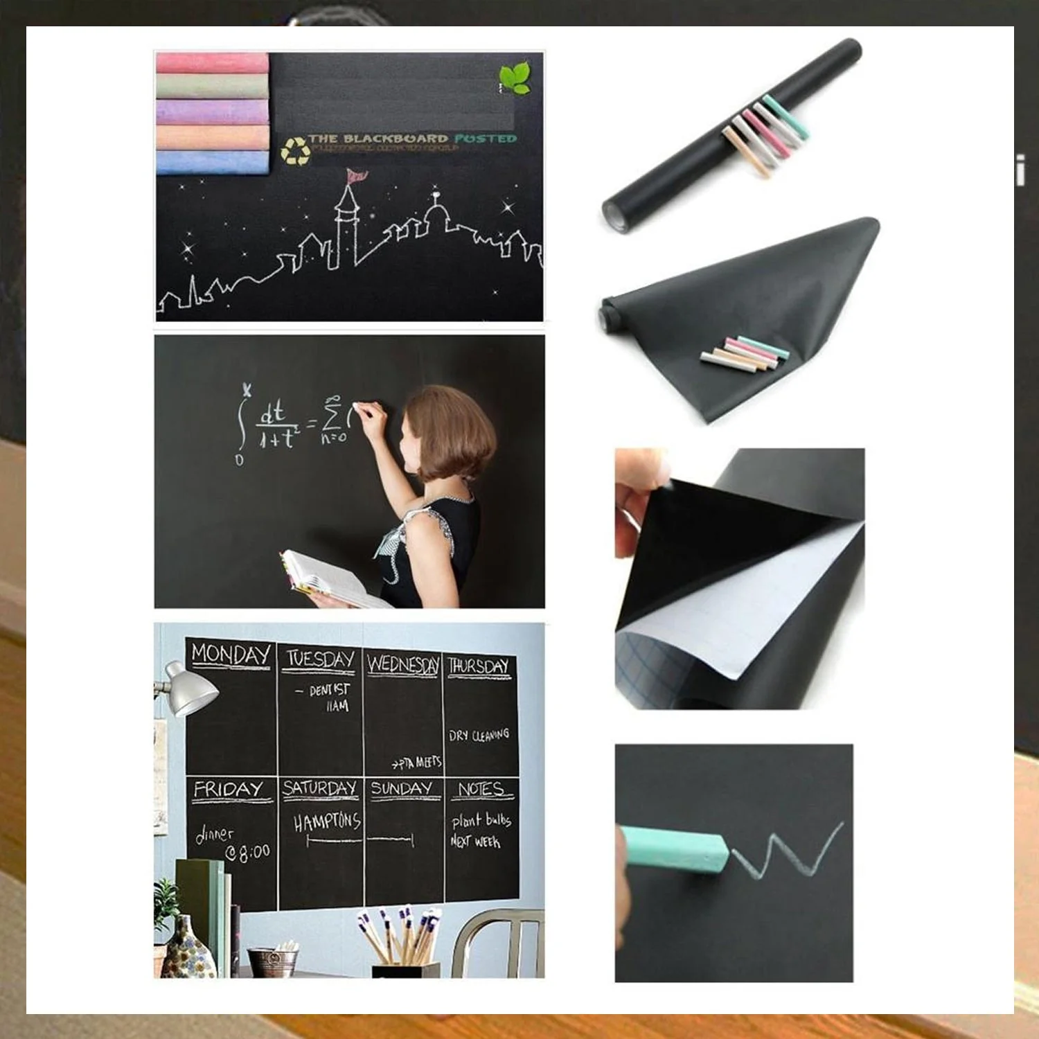 Blackboard Wall Sticker – Erasable Chalkboard Decal | TinyTrendy - Image 3