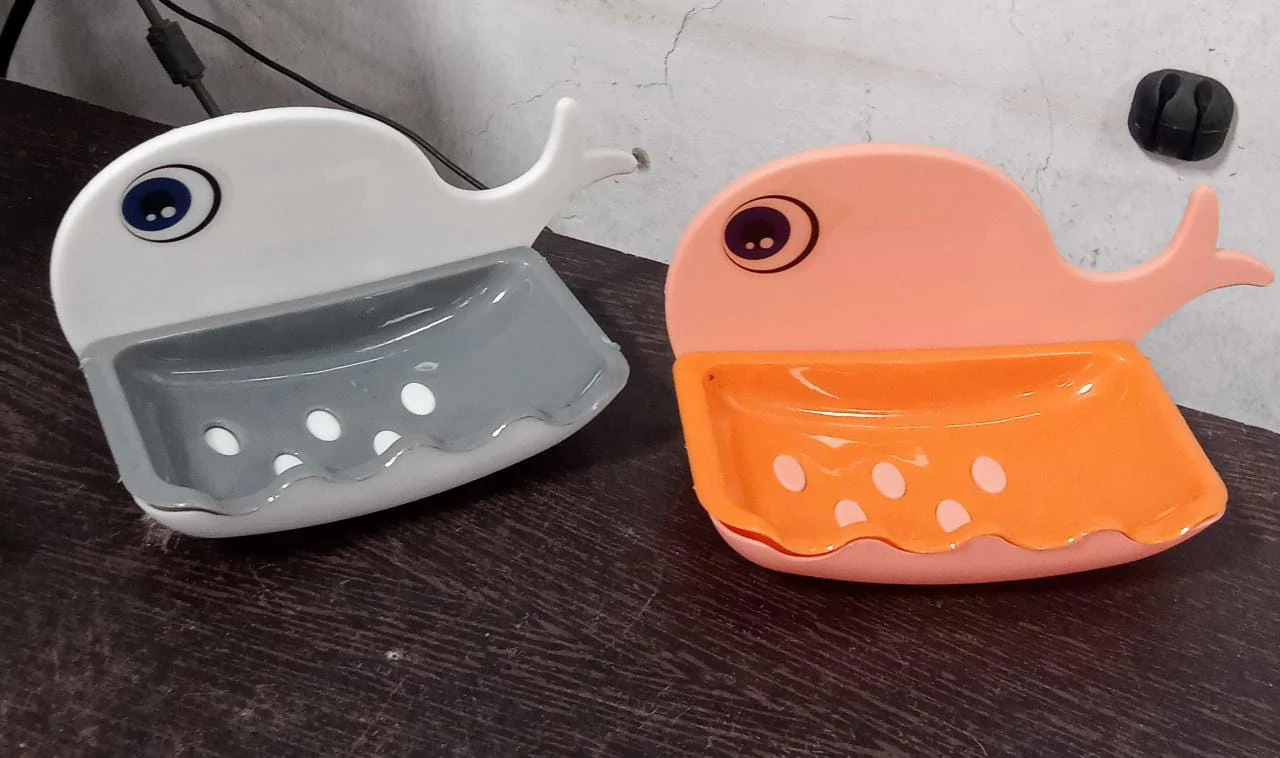 Wall Mounted Soap Holder – Fish Shape Double Layer Adhesive | VelvetBubbles - Image 10