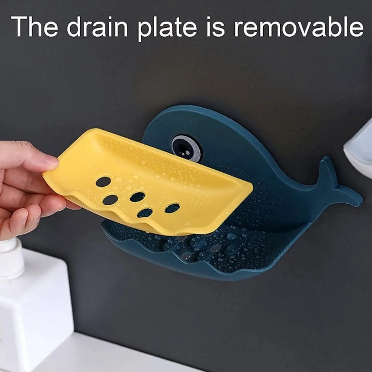 Wall Mounted Soap Holder – Fish Shape Double Layer Adhesive | VelvetBubbles - Image 6