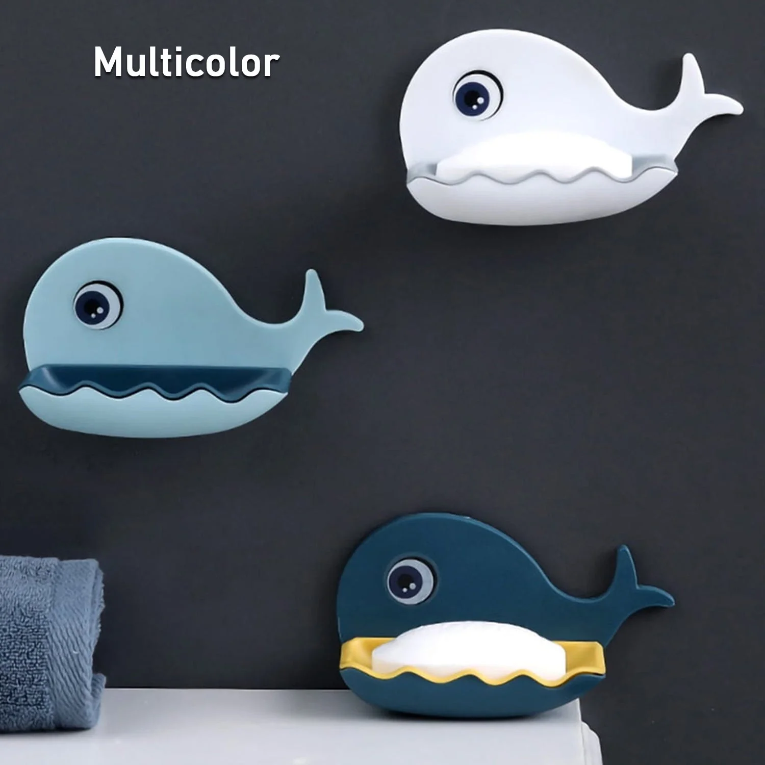 Wall Mounted Soap Holder – Fish Shape Double Layer Adhesive | VelvetBubbles - Image 8
