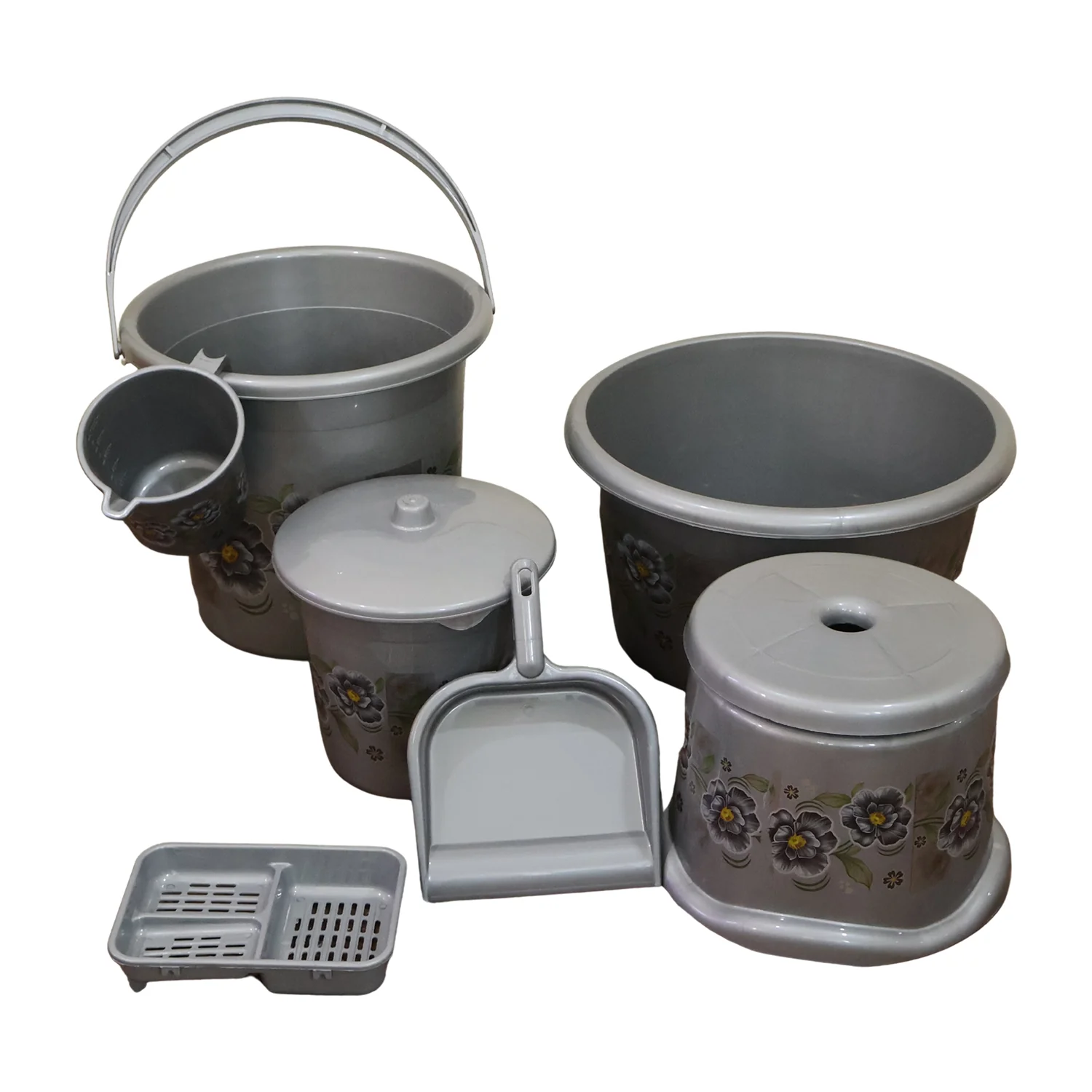 7-Piece Bathroom Set – Durable Plastic Organiser | VelvetBubbles - Image 5