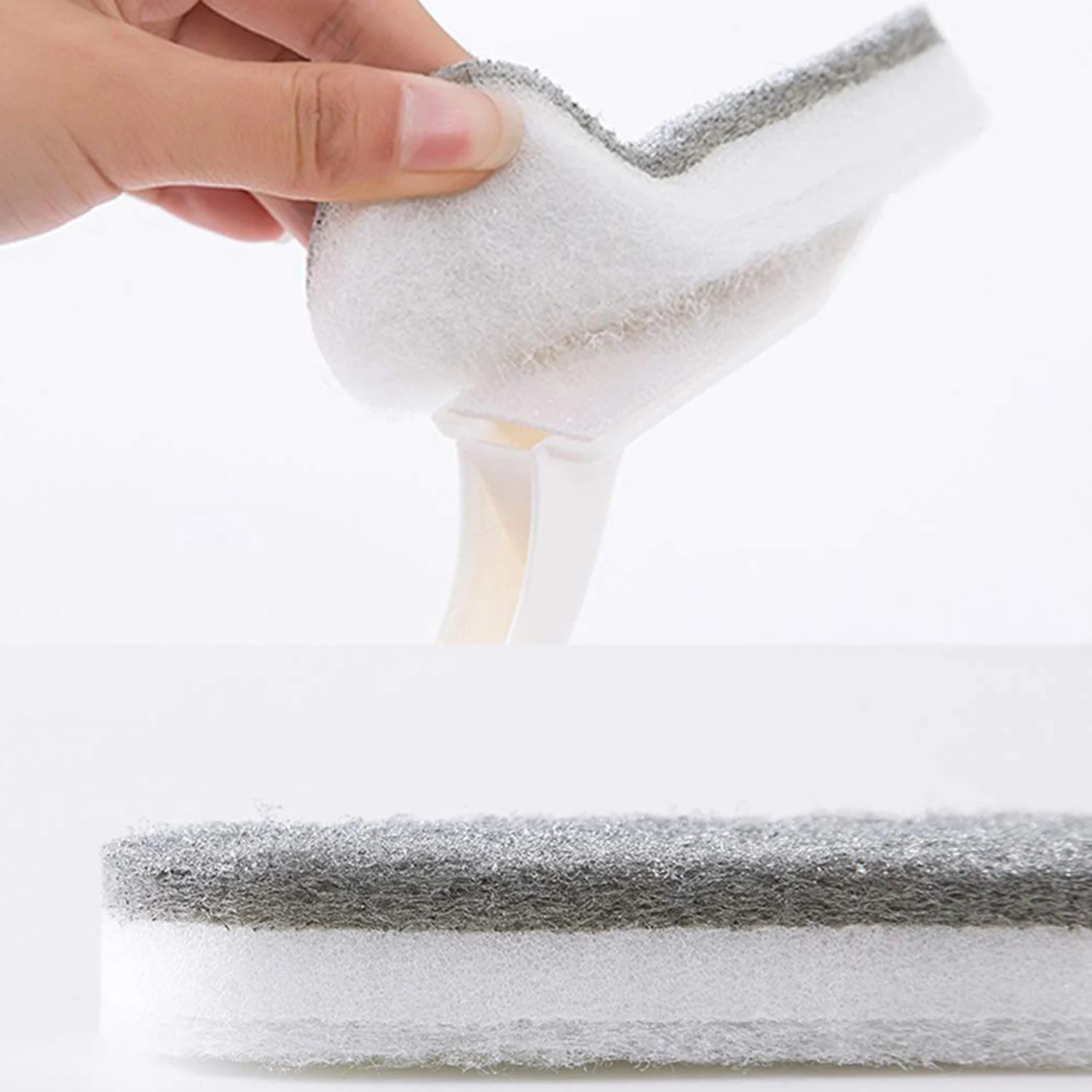 Triangle Cleaning Brush – Kitchen & Bathroom Scrubber | Velvet Wipe - Image 6