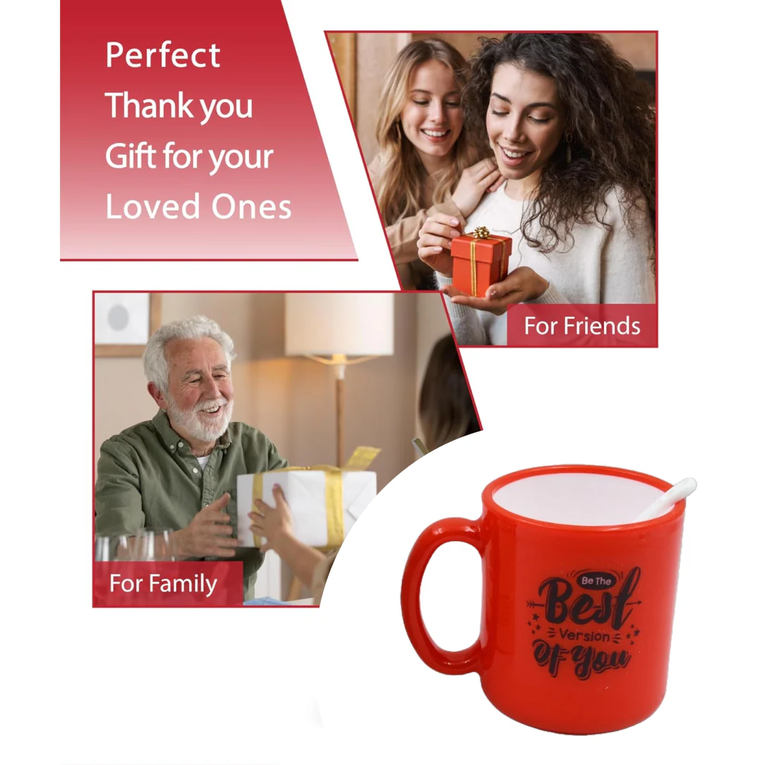 Coffee Mug with Spoon – Designer, Lead-Free Ceramic | Tidy Table - Image 2