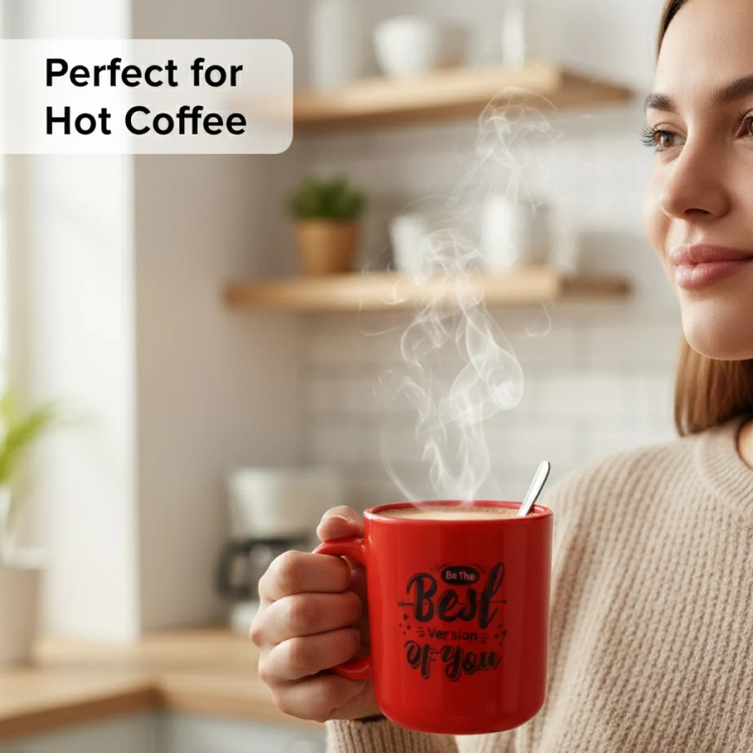 Coffee Mug with Spoon – Designer, Lead-Free Ceramic | Tidy Table - Image 3