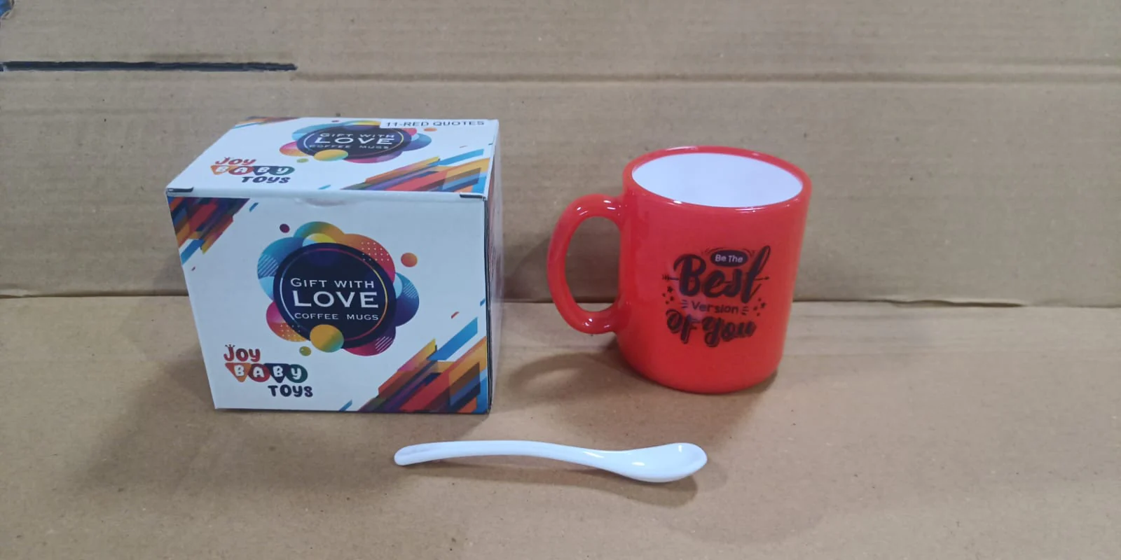 Coffee Mug with Spoon – Designer, Lead-Free Ceramic | Tidy Table - Image 8