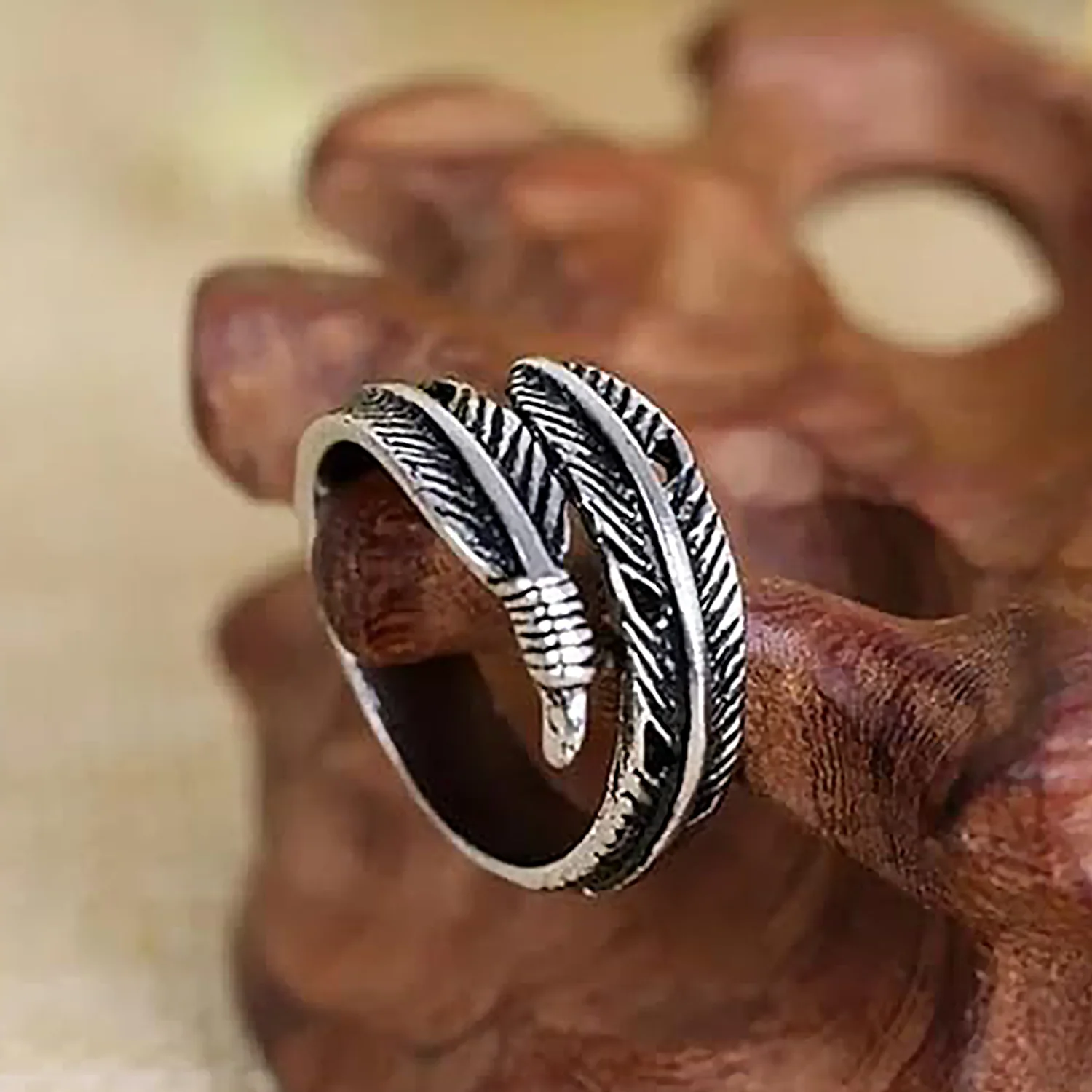 Boho Feather Ring – Elegant Gift for Her | BBJ - Image 2