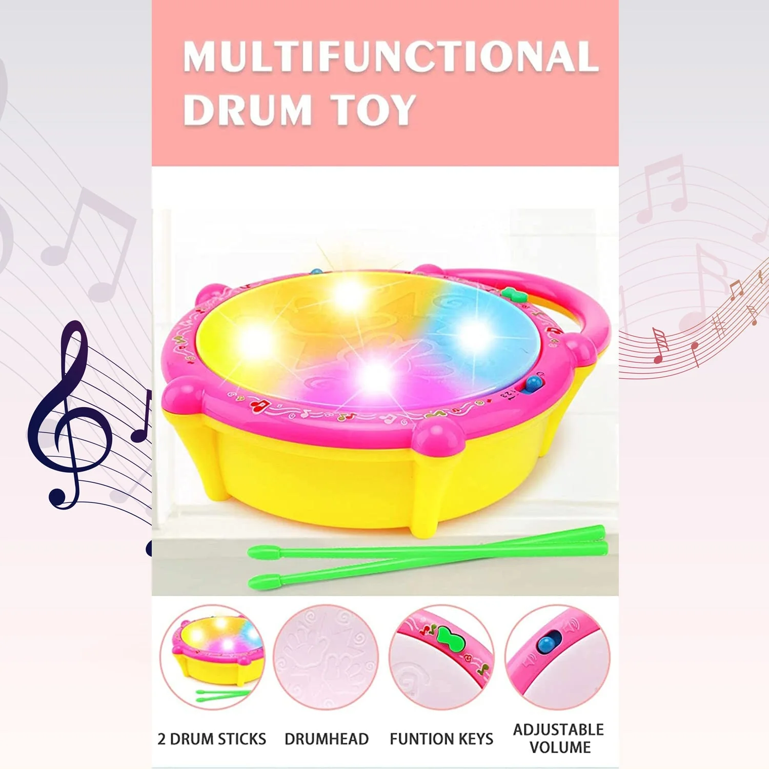 Flash Drum Toy – Light-Up Musical Drum for Kids | Little Learners - Image 10