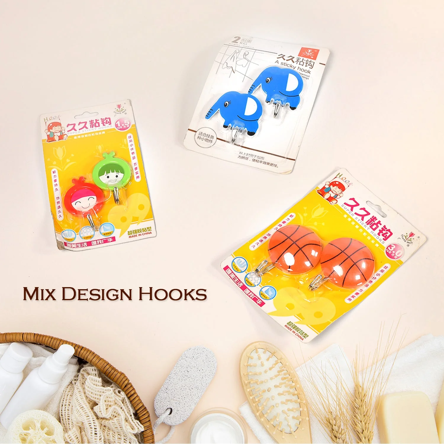 Adhesive Wall Hooks – Strong, Drill-Free Set of 10 for Home | Indo Glow - Image 4