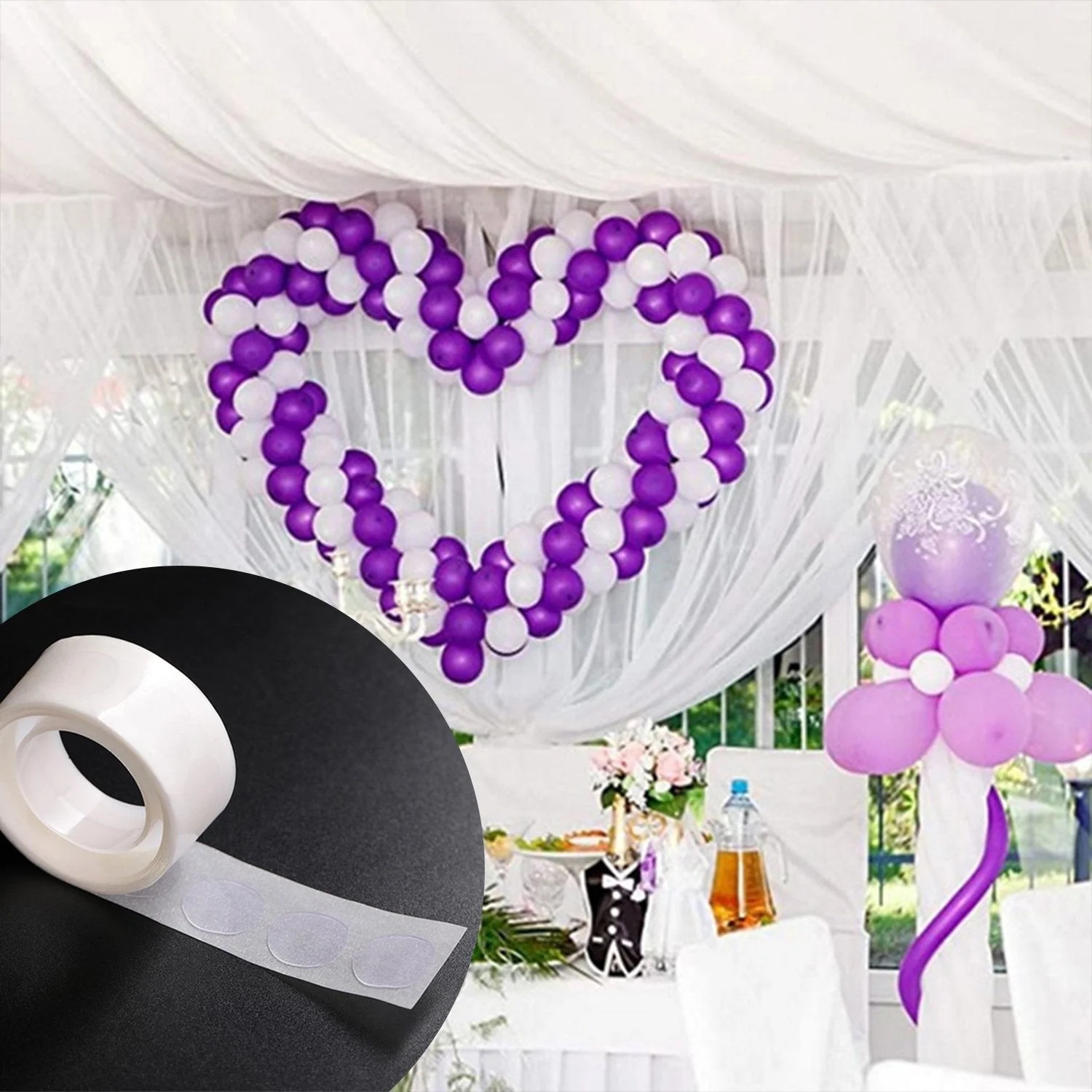 Glue Dots for Balloons & Decor – 100 Pcs Removable | FastenMate - Image 3