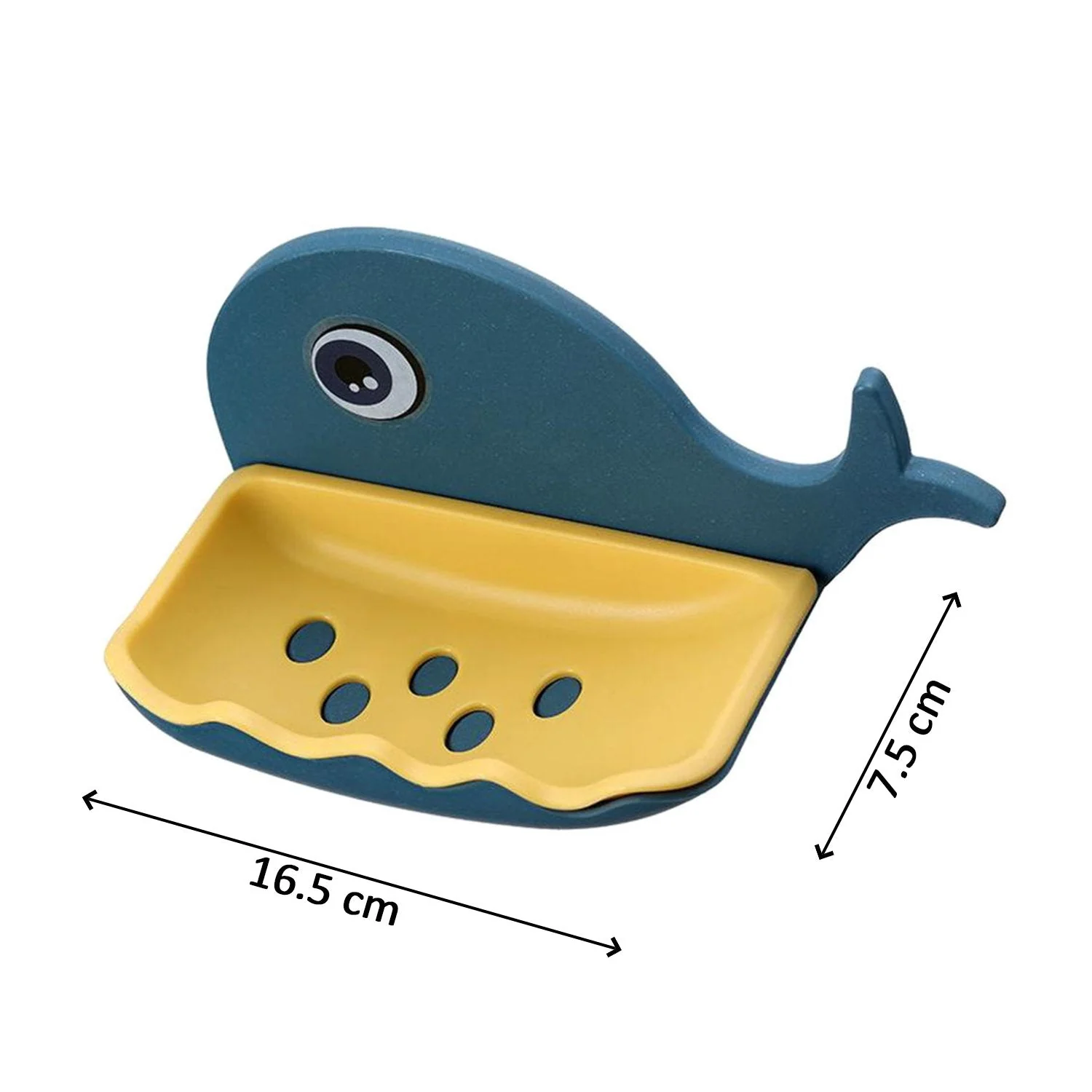 Fish Shape Soap Dish – Wall Mounted, Drainage | VelvetBubbles (Pack of 2) - Image 5