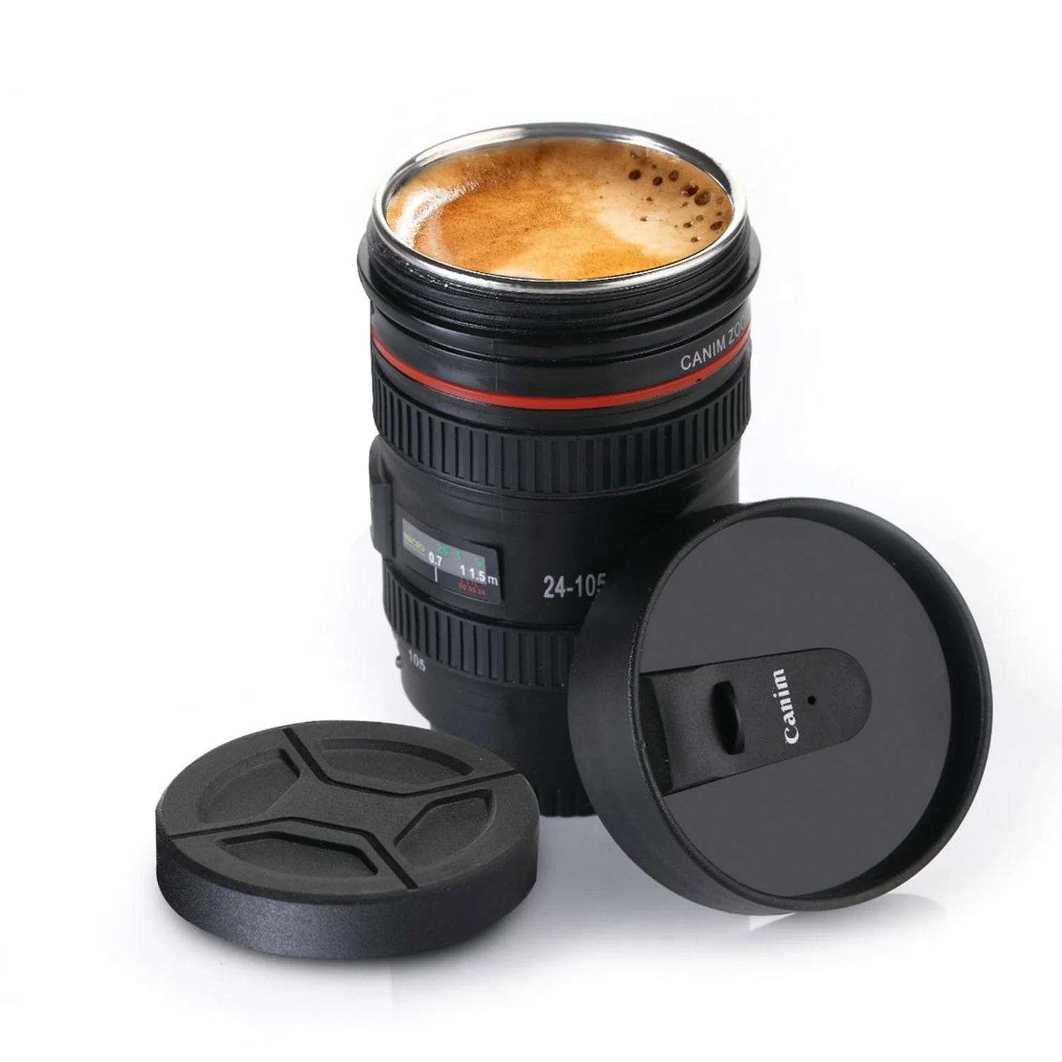 Camera Lens Coffee Mug – Stainless Steel, 350ml | Konvex - Image 4
