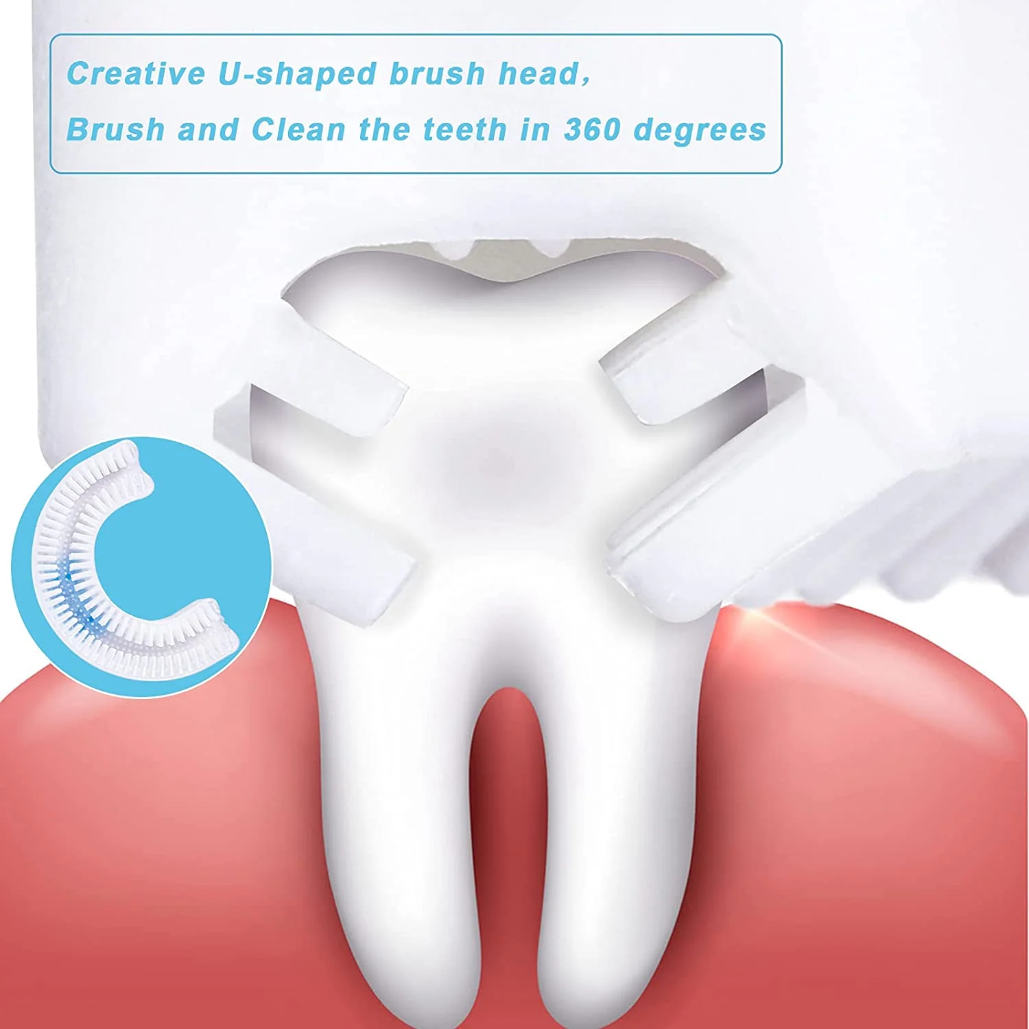 Kids U-Shaped Toothbrush – Gentle Cleaning for Toddlers | Mini Bubbles - Image 9