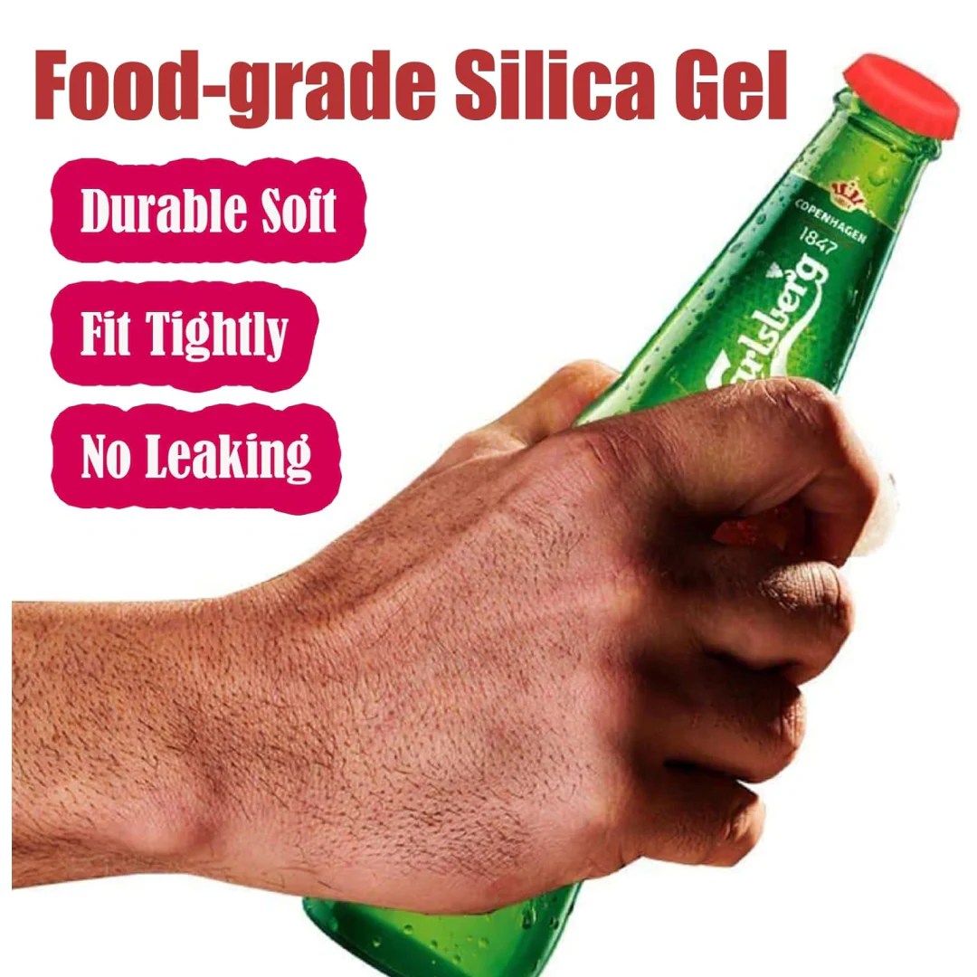 Silicone Bottle Caps – 6-Pack Reusable Soda & Beer Seals | Siplix - Image 3
