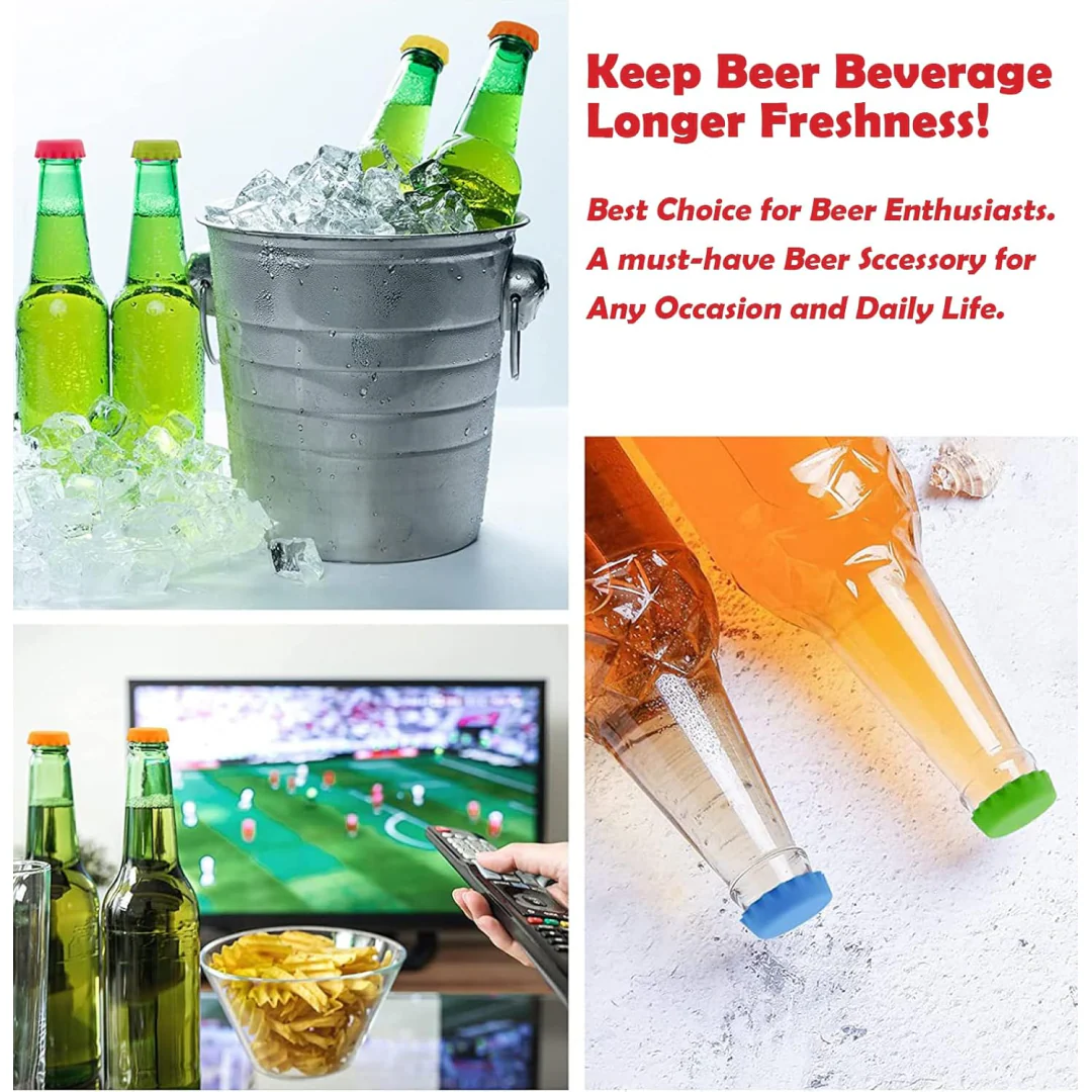 Silicone Bottle Caps – 6-Pack Reusable Soda & Beer Seals | Siplix - Image 4