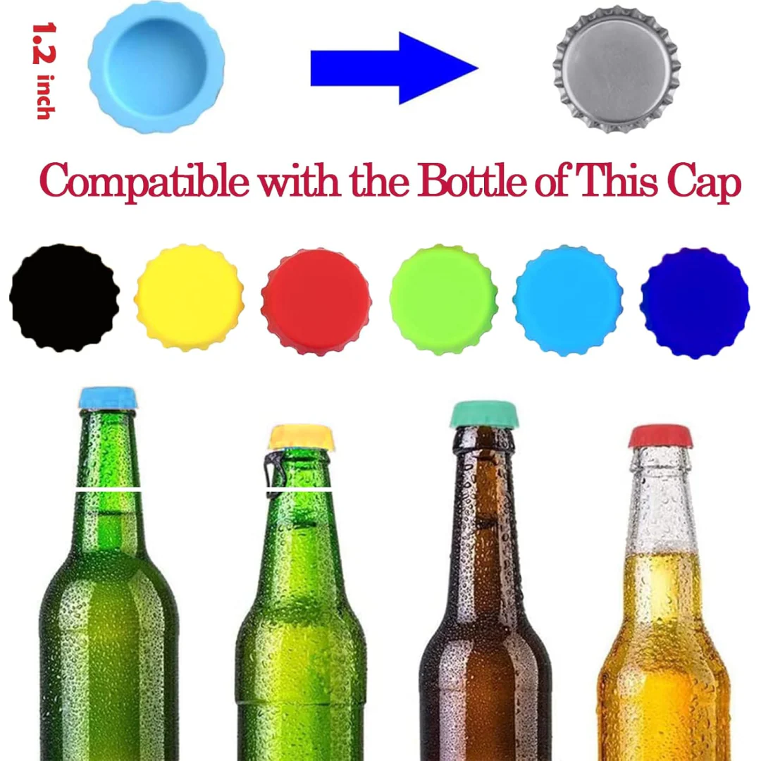 Silicone Bottle Caps – 6-Pack Reusable Soda & Beer Seals | Siplix - Image 6