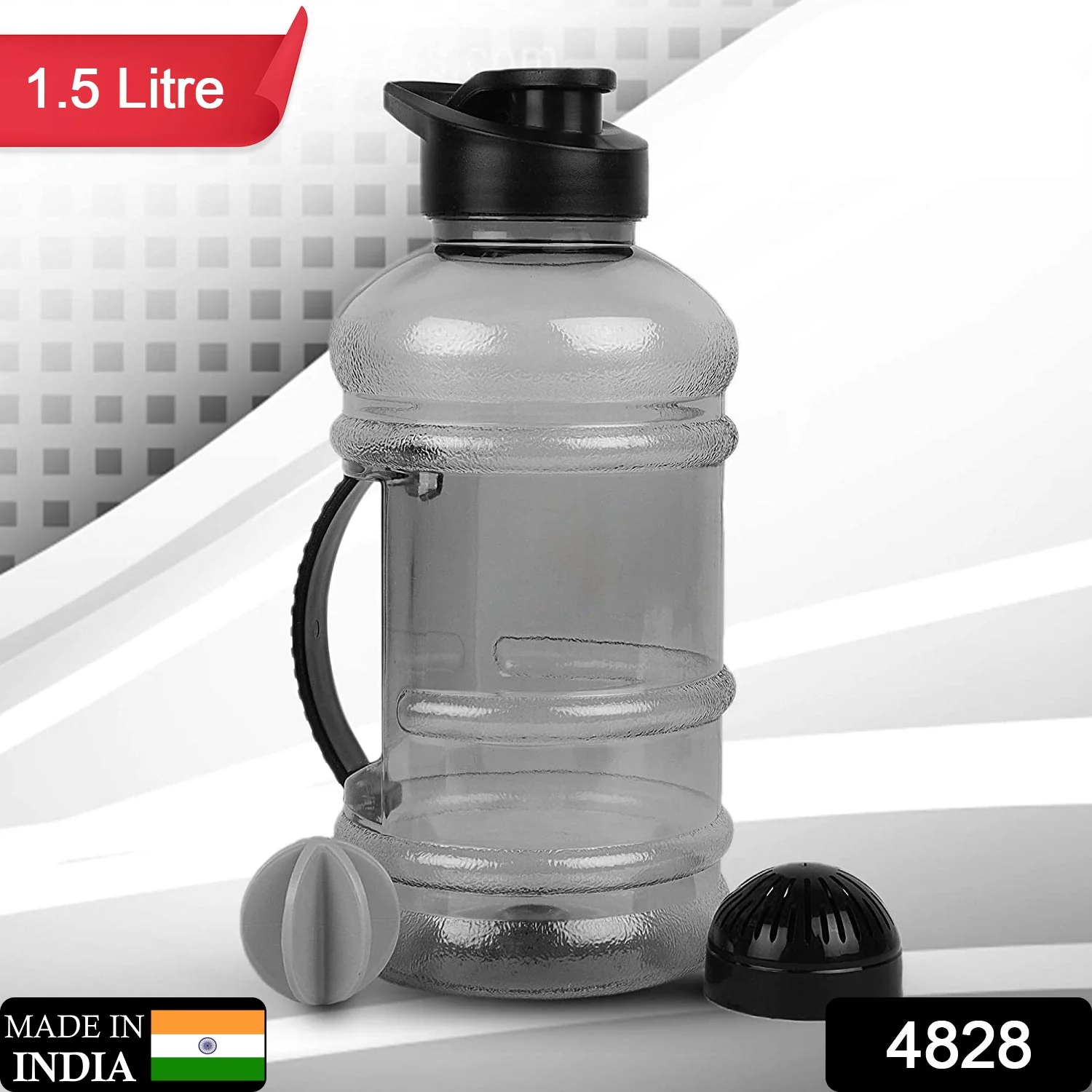 1.5L Gym Water Bottle – Mixer & Strainer | hydrozilla - Image 2