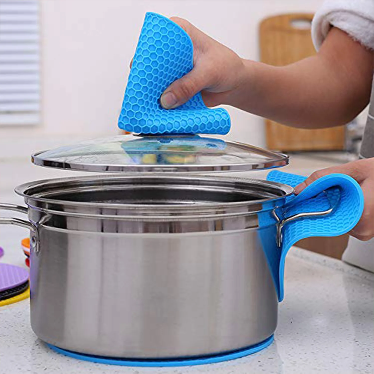 Silicone Hot Pot Mat Set – Heat-Resistant Kitchen Trivets | Bake & Dwell - Image 3
