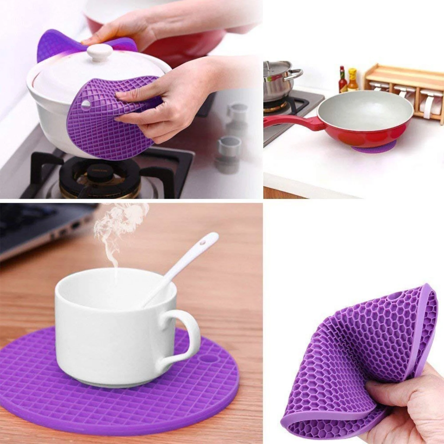 Silicone Hot Pot Mat Set – Heat-Resistant Kitchen Trivets | Bake & Dwell - Image 7