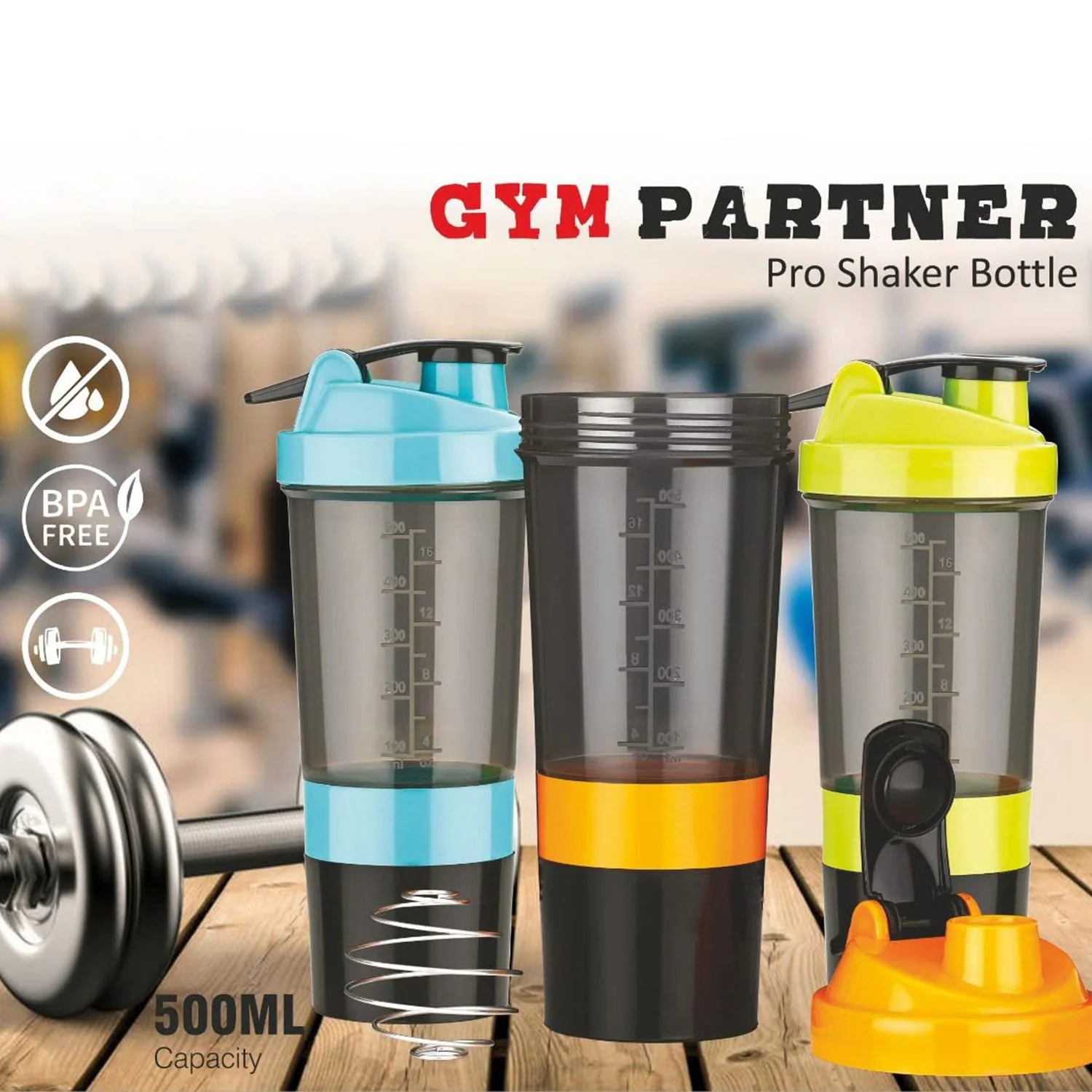 Gym Shaker Bottle – Leakproof & BPA Free for Protein | Own Hydrate - Image 3