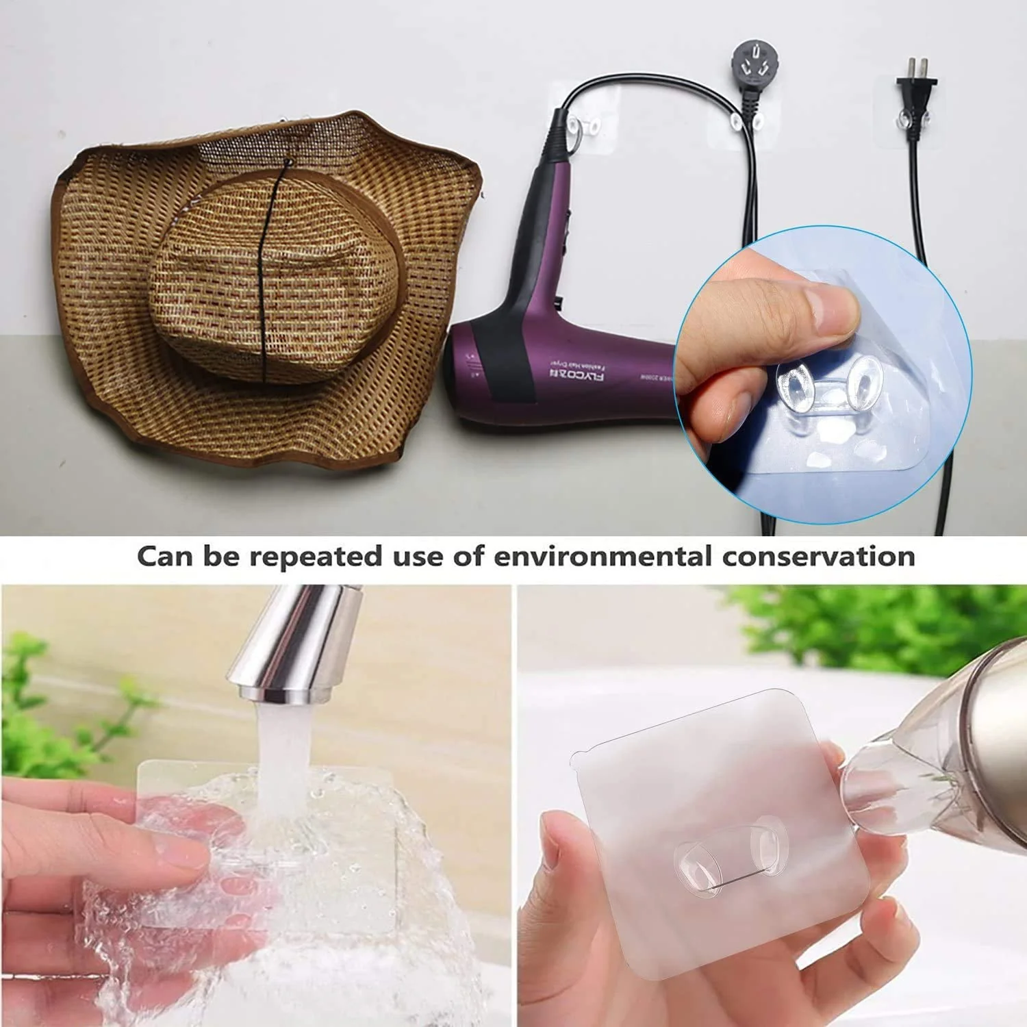 Wall Storage Hooks – No-Drill, Reusable Adhesive | Organivo - Image 8