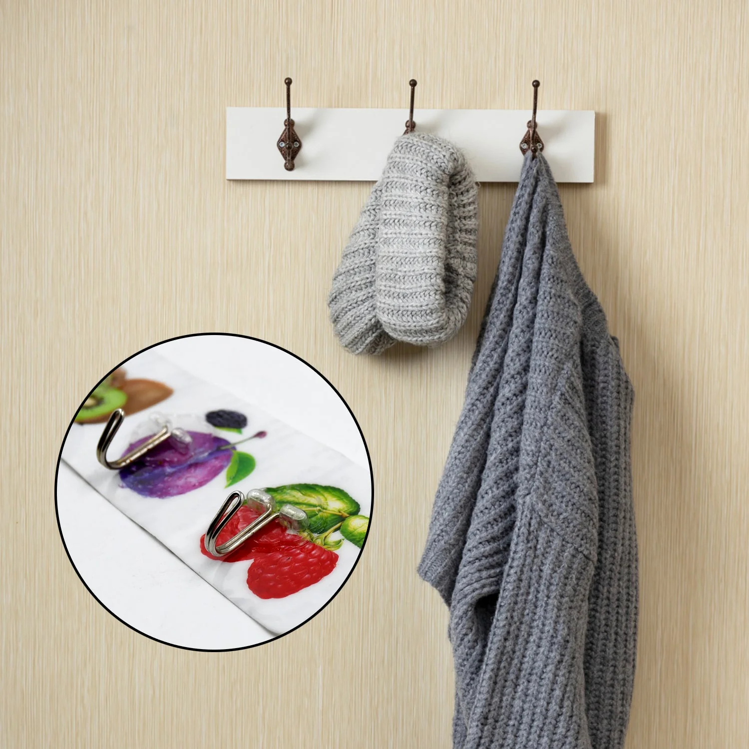Adhesive Wall Hooks – Strong, Transparent, Multiuse (6 Pcs) | GlimmerHome - Image 3