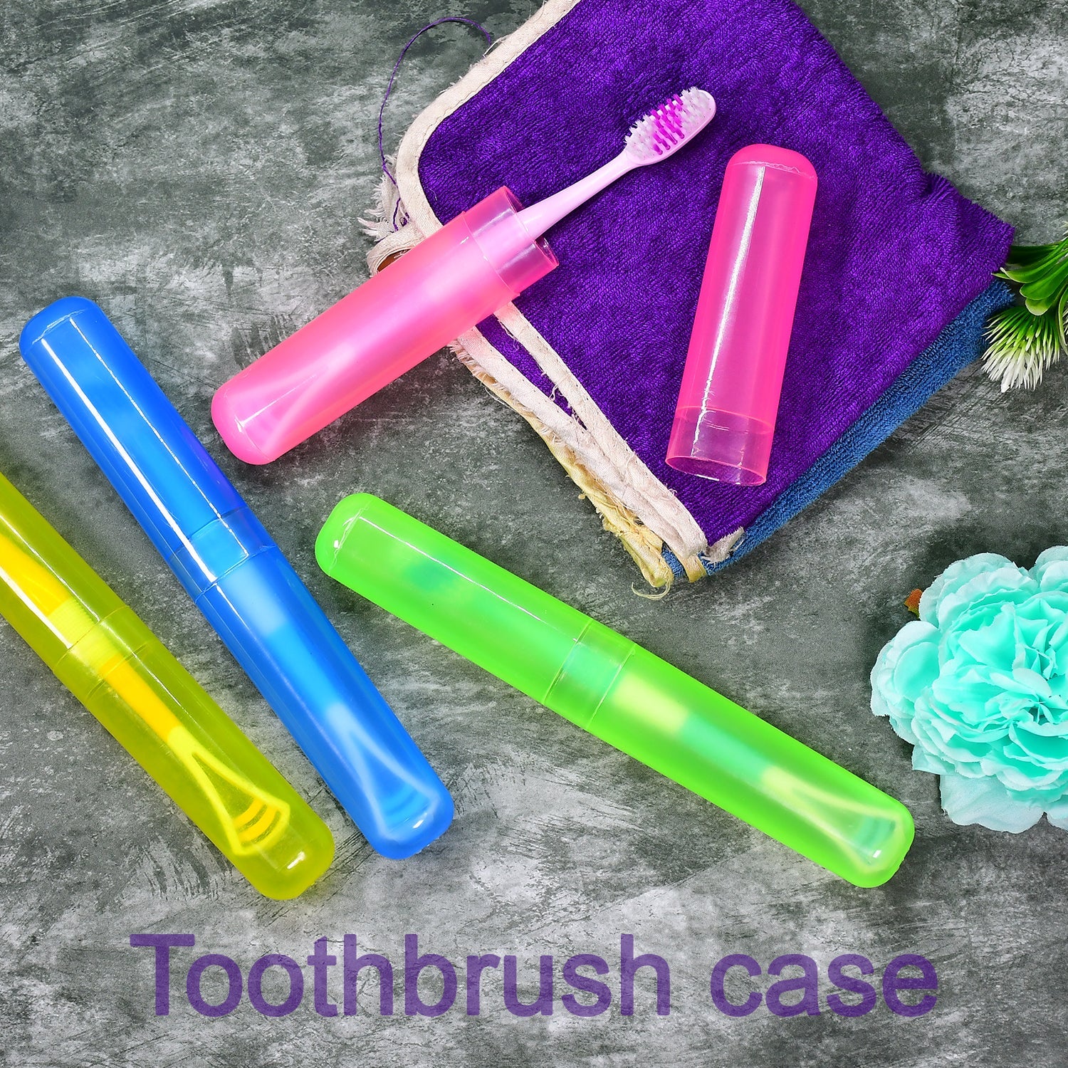 Toothbrush Cover Set (4pc) – Anti-Bacterial Travel Holder | BrushedUp - Image 3