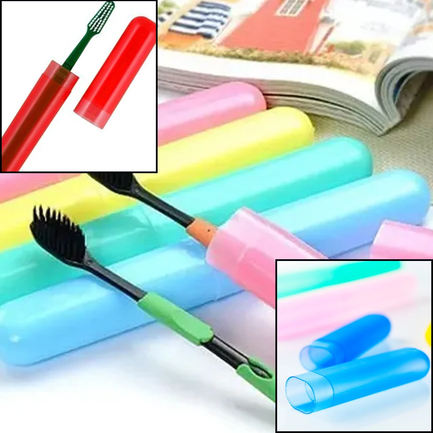 Toothbrush Cover Set (4pc) – Anti-Bacterial Travel Holder | BrushedUp - Image 6