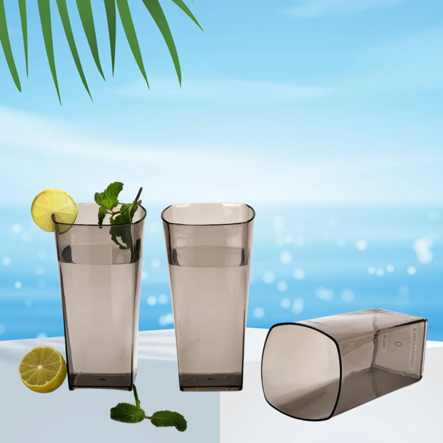 Plastic Tumbler Set – Unbreakable Square Design (Set of 6) | Corporate Kudos - Image 4