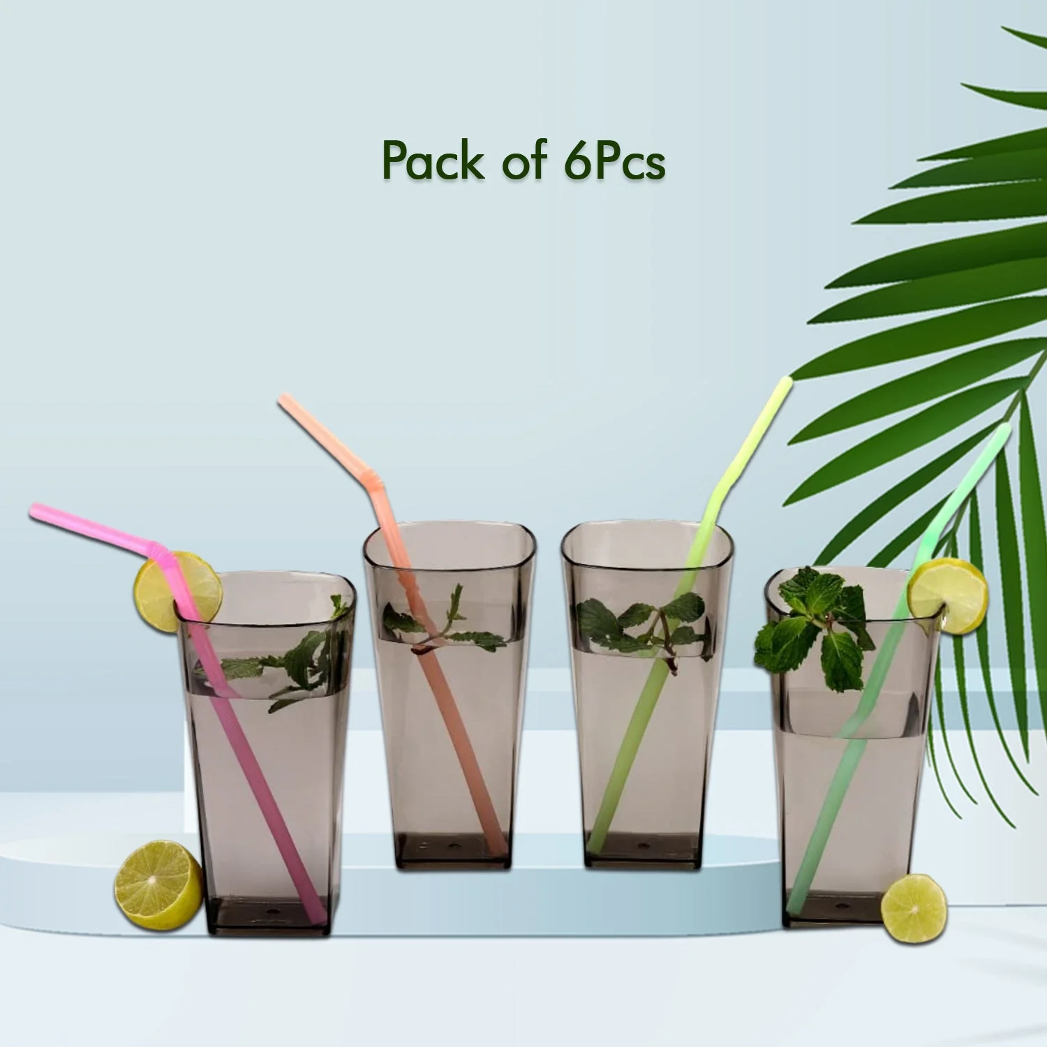 Plastic Tumbler Set – Unbreakable Square Design (Set of 6) | Corporate Kudos - Image 6