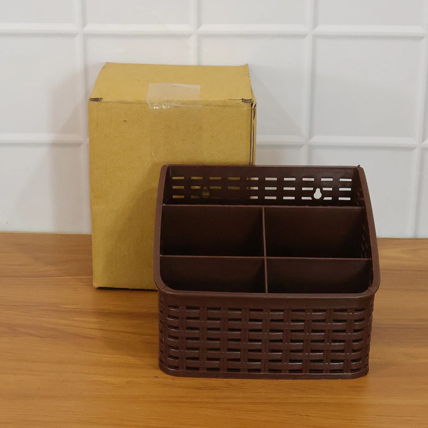 Desk Organizer Basket – 5 Compartment Multipurpose Storage - Image 8