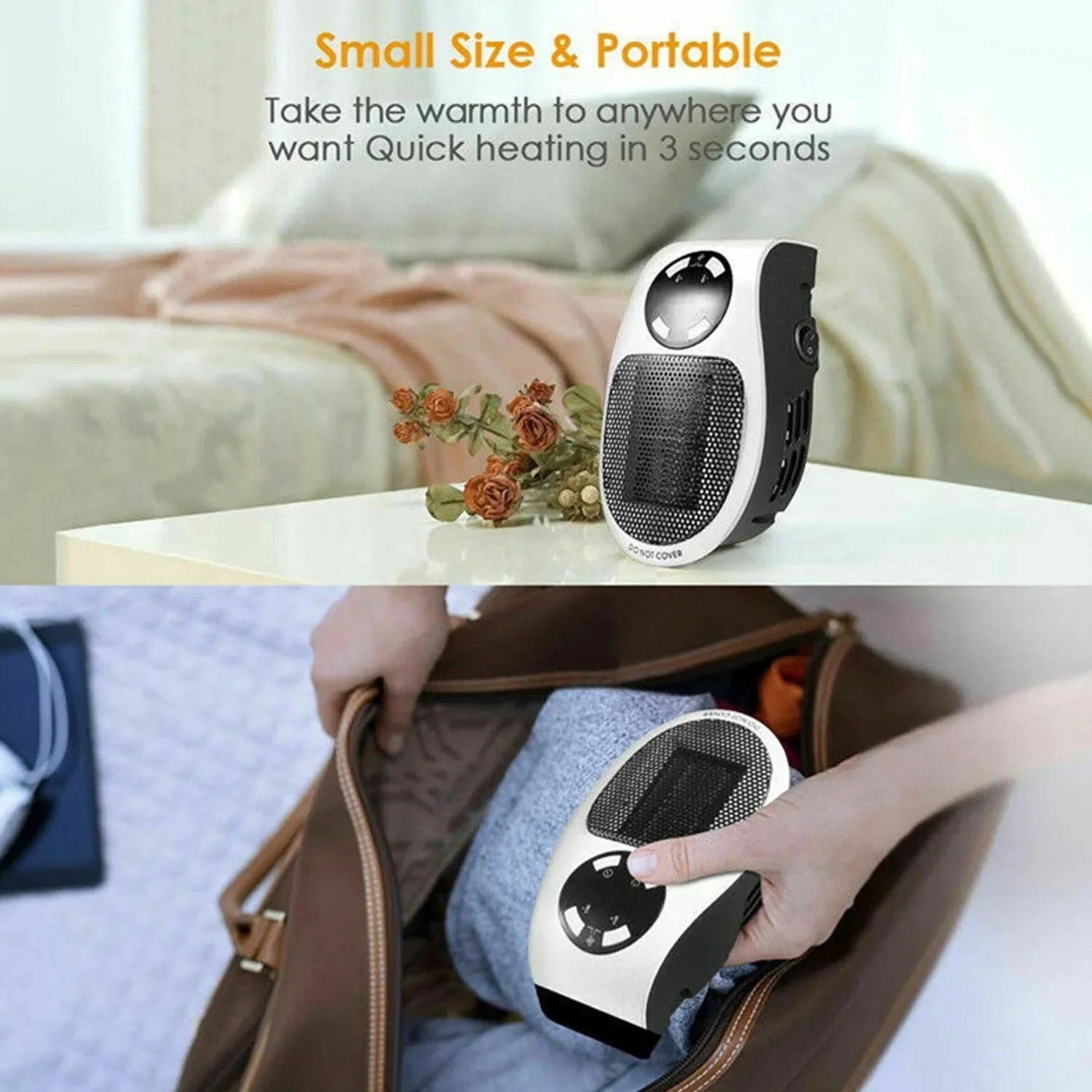 Portable Electric Room Heater – Compact 500W Space Heater for Small Indoor Spaces - Image 7