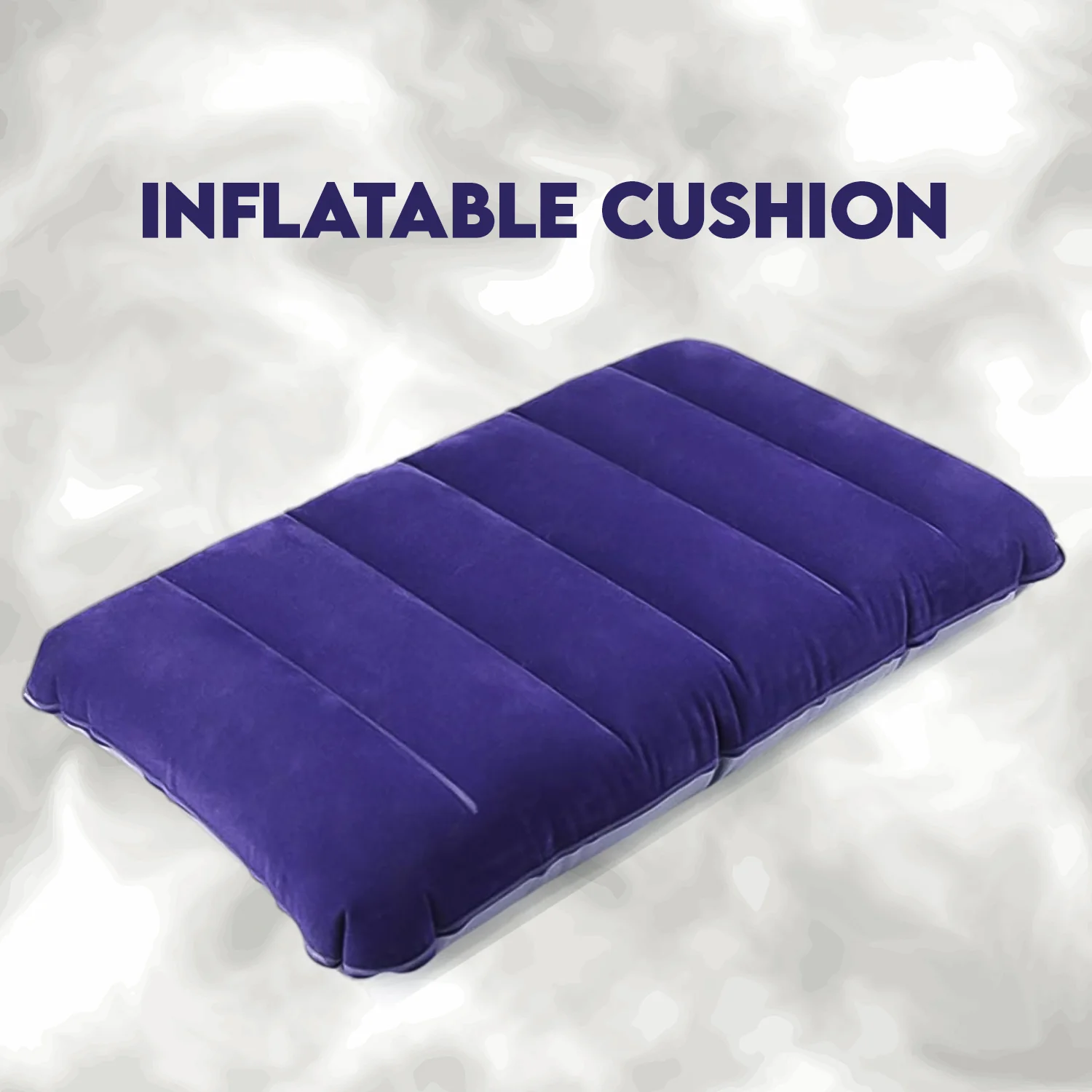 Inflatable Travel Pillow – Velvet Air Comfort (Blue) | PillowTrek - Image 3