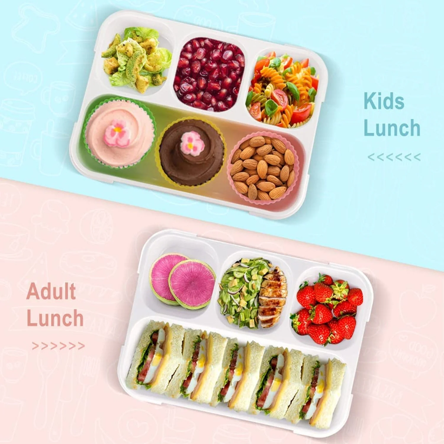 Leak-Proof Lunch Box 4 Compartments – Durable & BPA-Free | Lunchie Bunchie - Image 4
