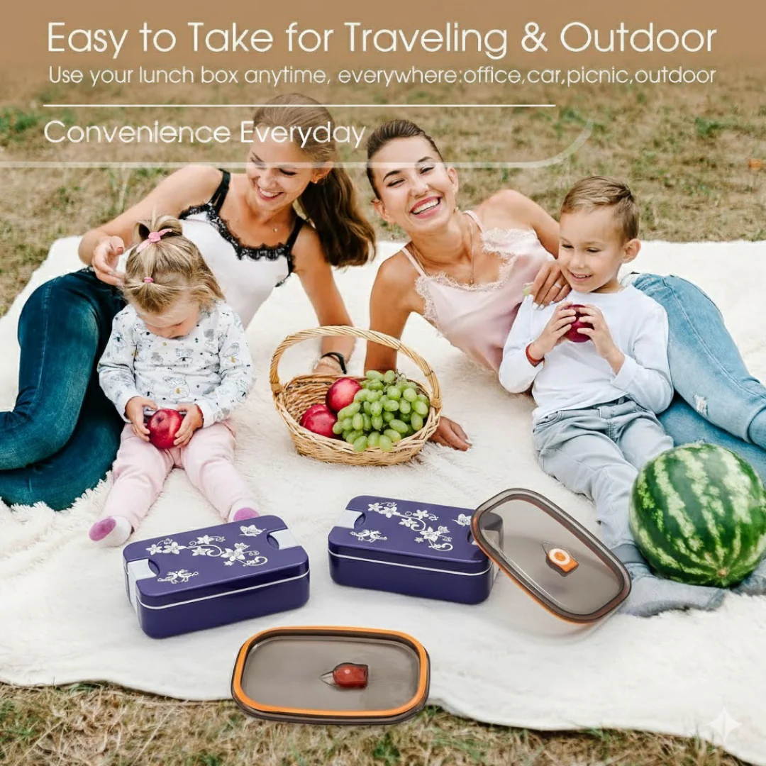 Airtight Lunch Box – 2-Compartment Leak-Proof | Lunchie Bunchie - Image 6