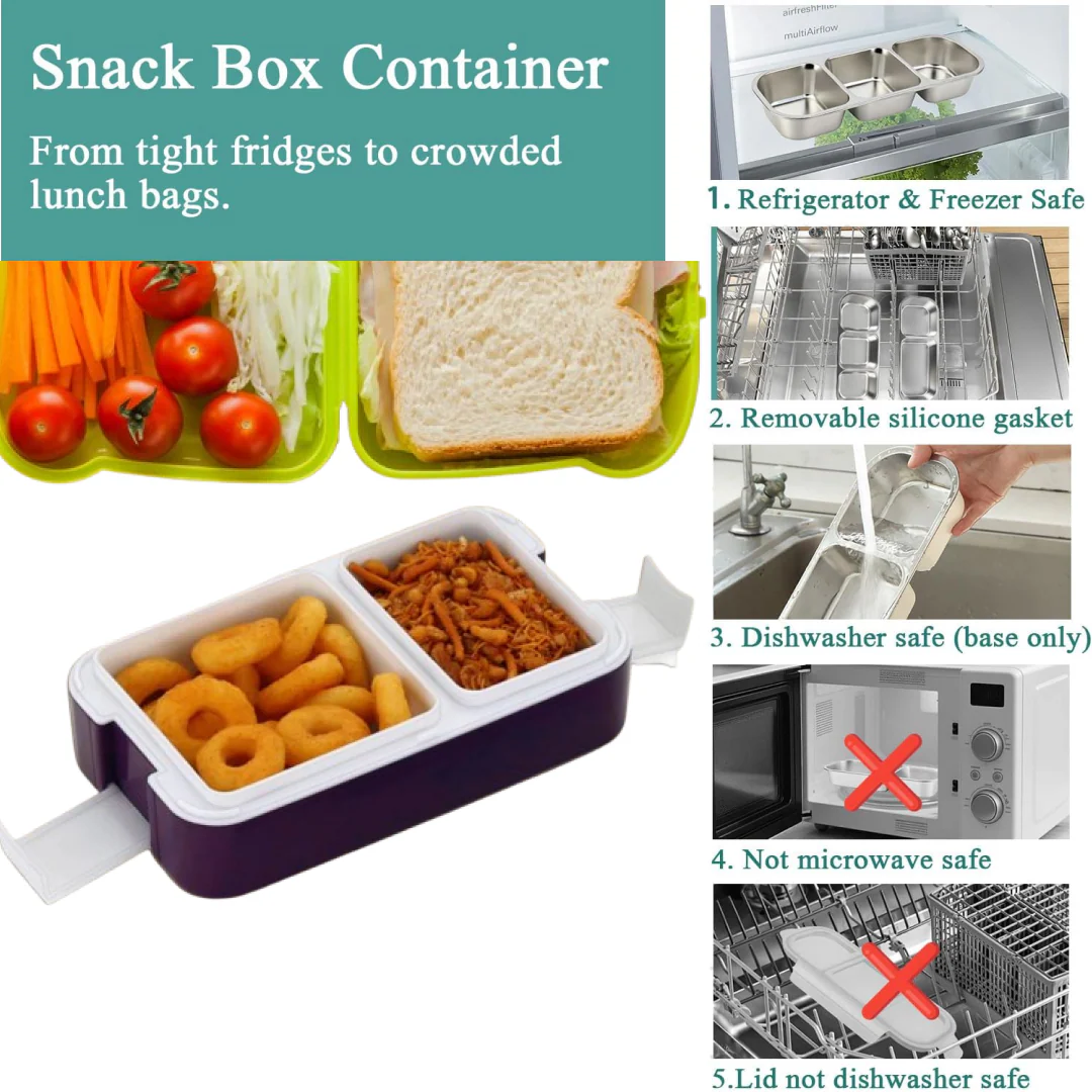 Airtight Lunch Box – 2-Compartment Leak-Proof | Lunchie Bunchie - Image 3