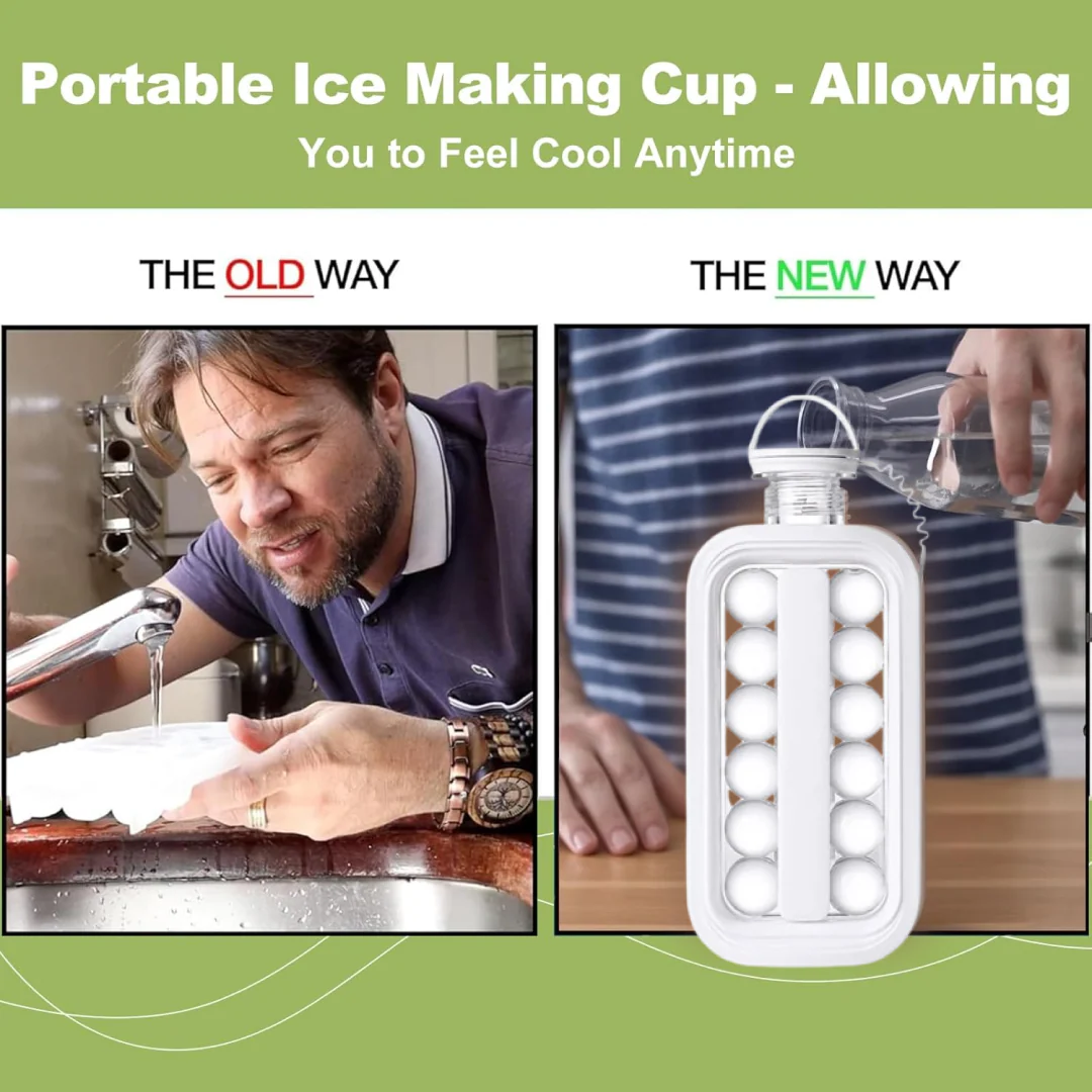 Foldable Ice Tray – 2-in-1 Ice Ball Maker & Bottle | ChefAura - Image 4