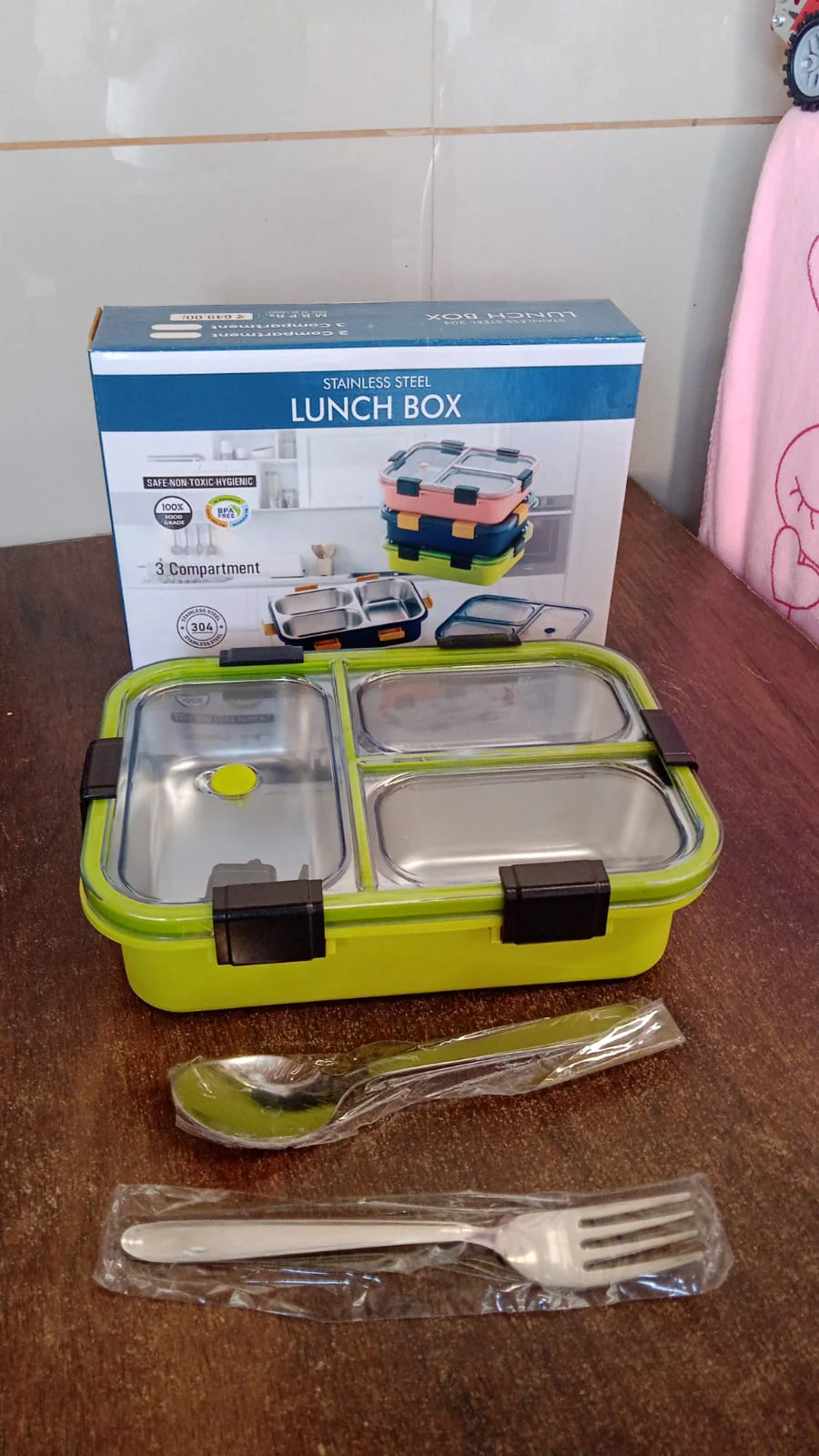 Insulated Lunch Box – 3-Compartment Stainless Steel | Lunchie Bunchie - Image 8