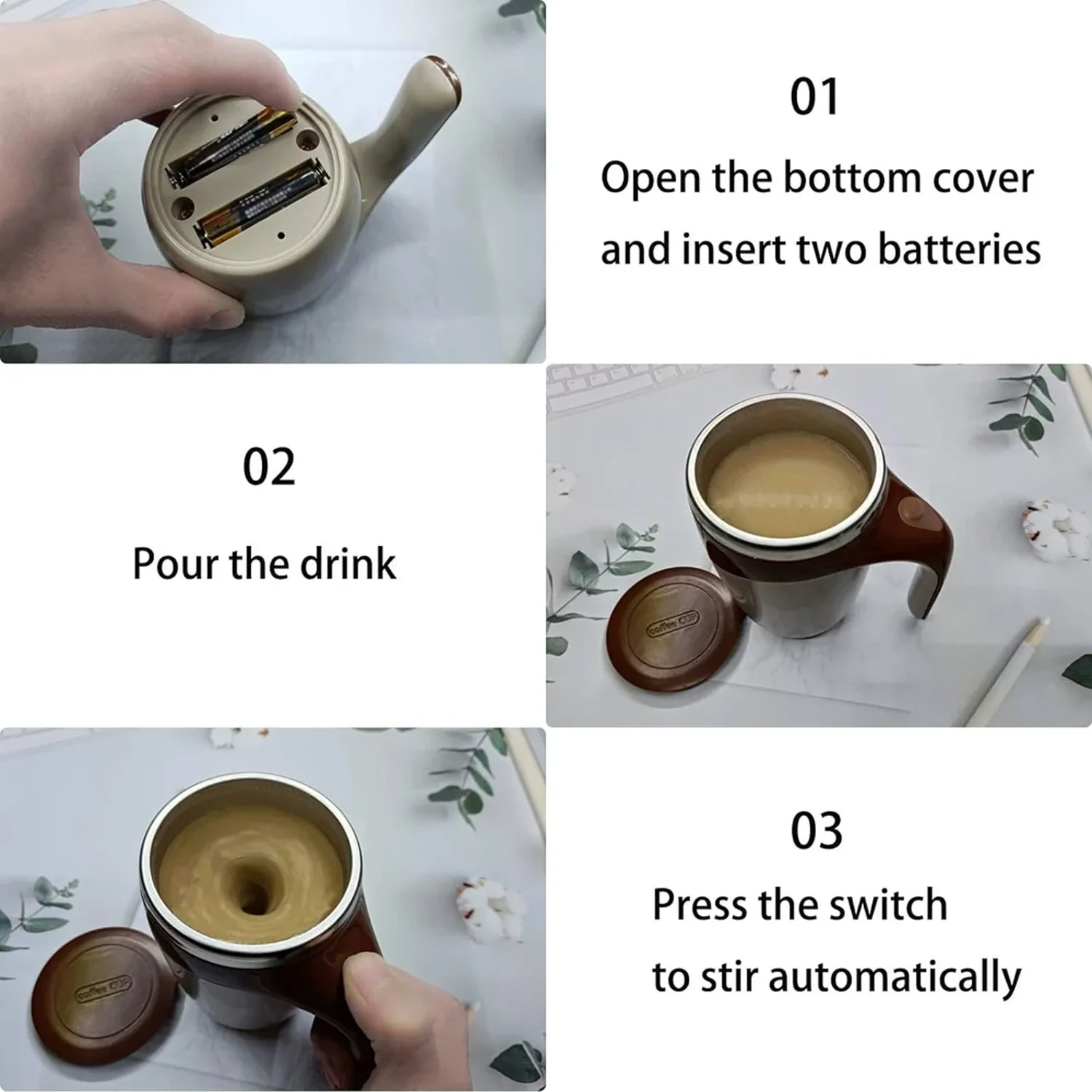 Self-Stirring Coffee Mug – Magnetic Auto-Mix Travel Mug | Mug Wala - Image 6