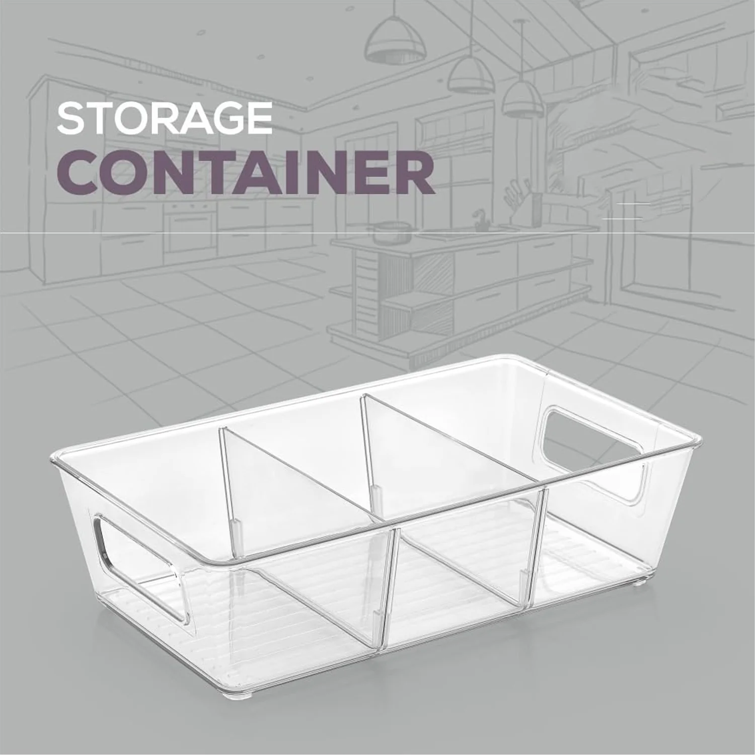 Refrigerator Organizer Bin – Clear Stackable with Handle | Organivo - Image 10