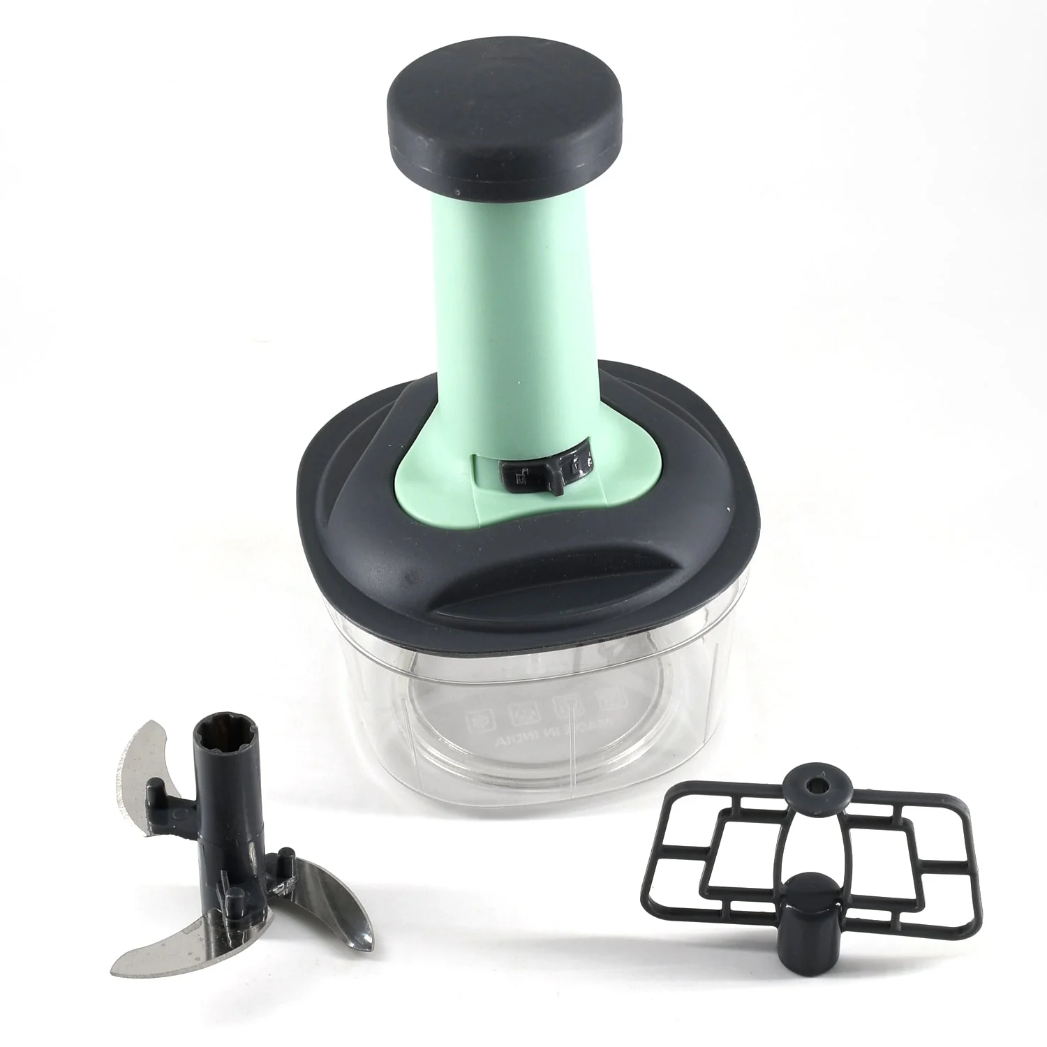 Manual Food Chopper – 3-Blade Hand Push Vegetable Cutter | Quickslice - Image 4