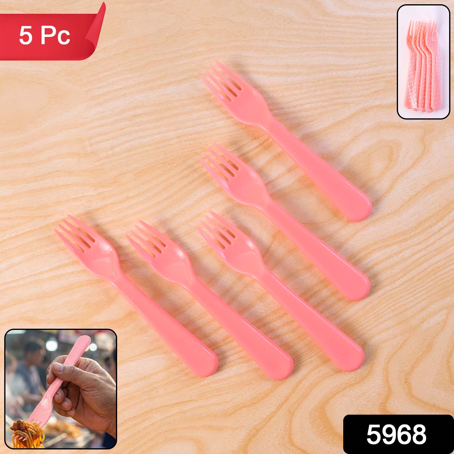 Plastic Fork Spoon Set – 6-Piece Durable Cutlery | Serve Stellar - Image 2